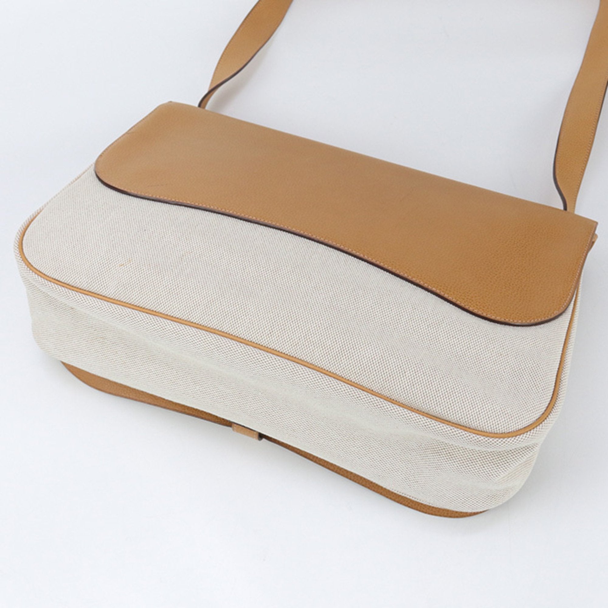 HMS Sac Colorado GM Shoulder Bag, Beige, with I Stamp