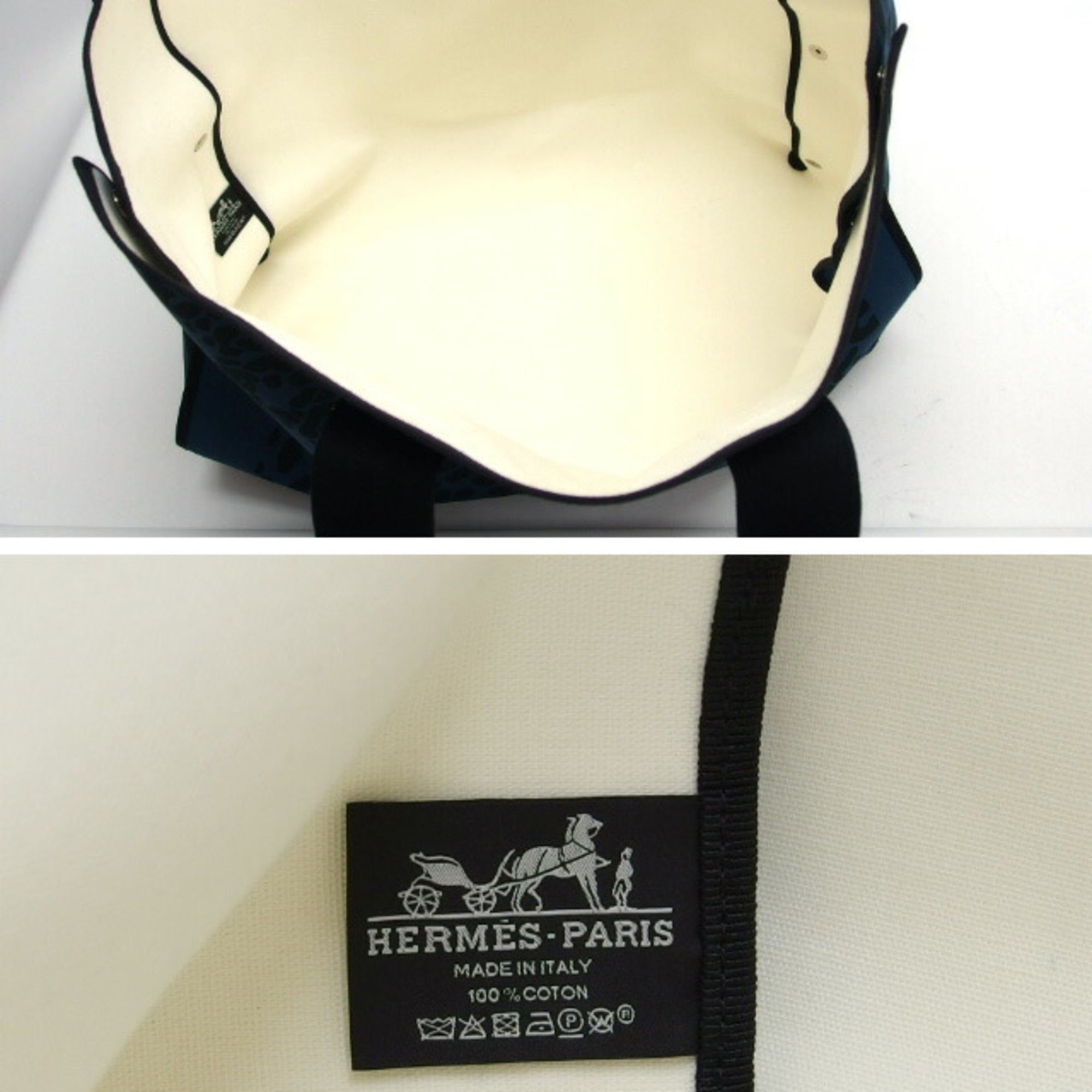 HMS leopard tote bag blue x black