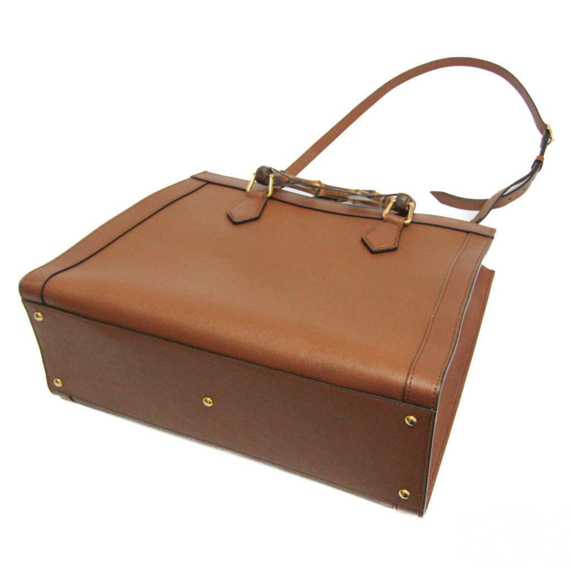 GCCI Bamboo Double G Diana Medium Tote Bag 655658 Women's Leather,Bamboo Shoulder Bag,Tote Bag Brown