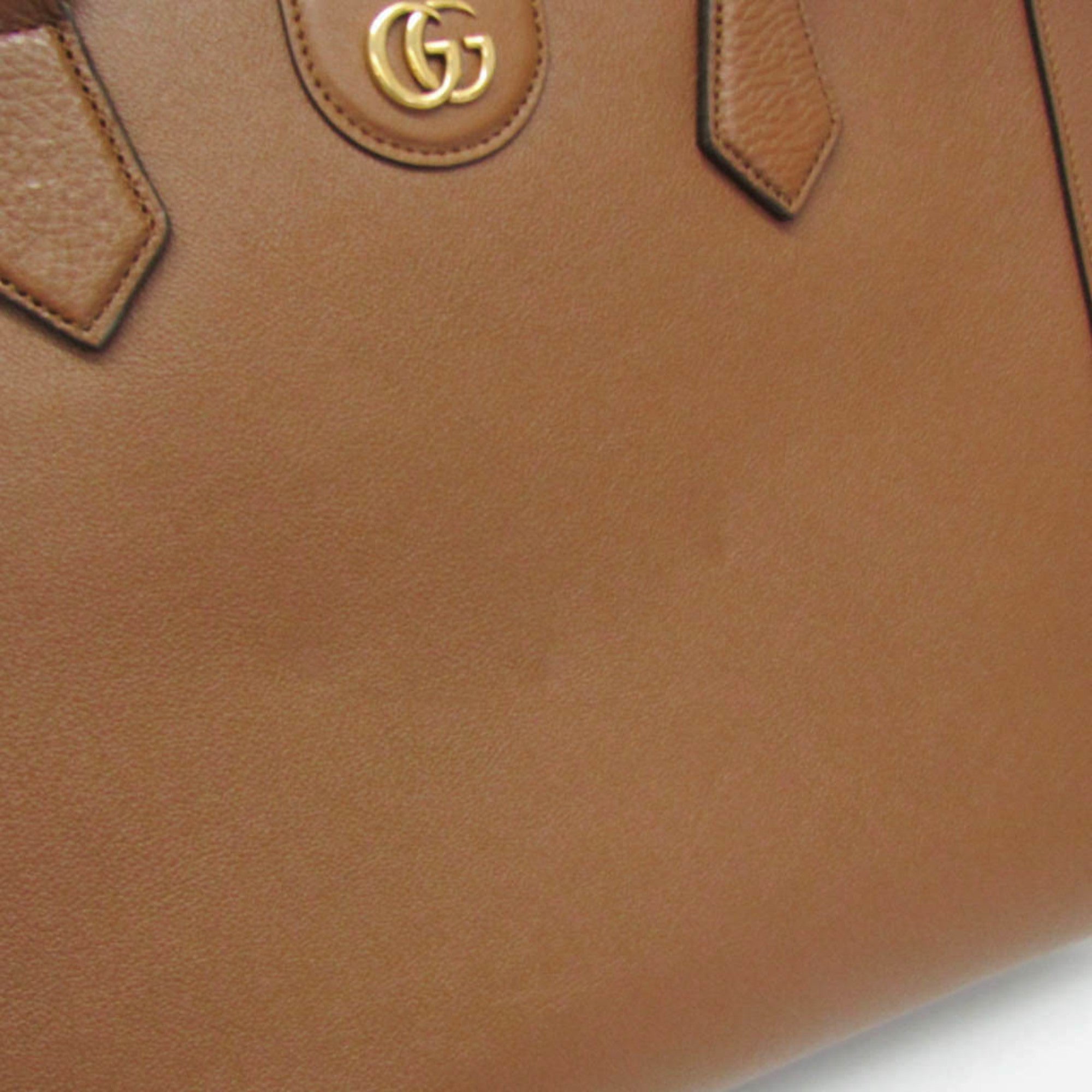 GCCI Bamboo Double G Diana Medium Tote Bag 655658 Women's Leather,Bamboo Shoulder Bag,Tote Bag Brown