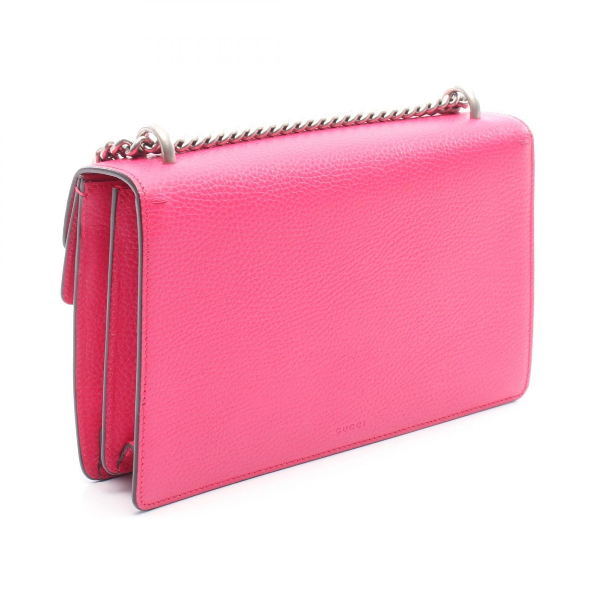 GCCI Dionysus Shoulder Bag, Leather, Women's, Pink, 400249