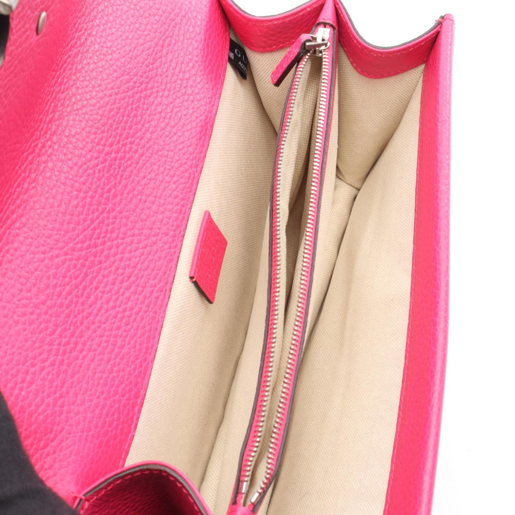 GCCI Dionysus Shoulder Bag, Leather, Women's, Pink, 400249