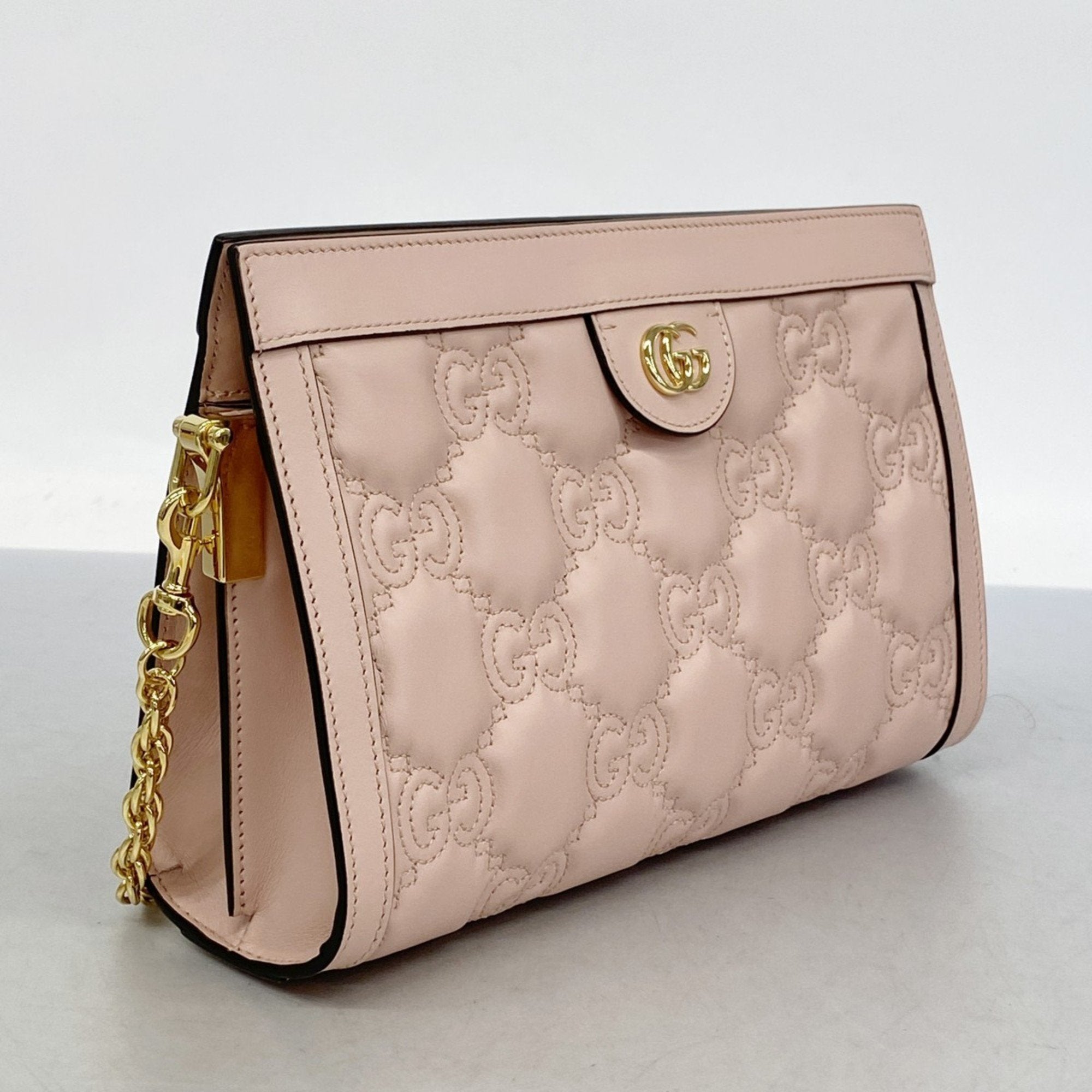 GCCI GG Matelasse Shoulder Bag 702200 Leather Light Pink Women's P1746490