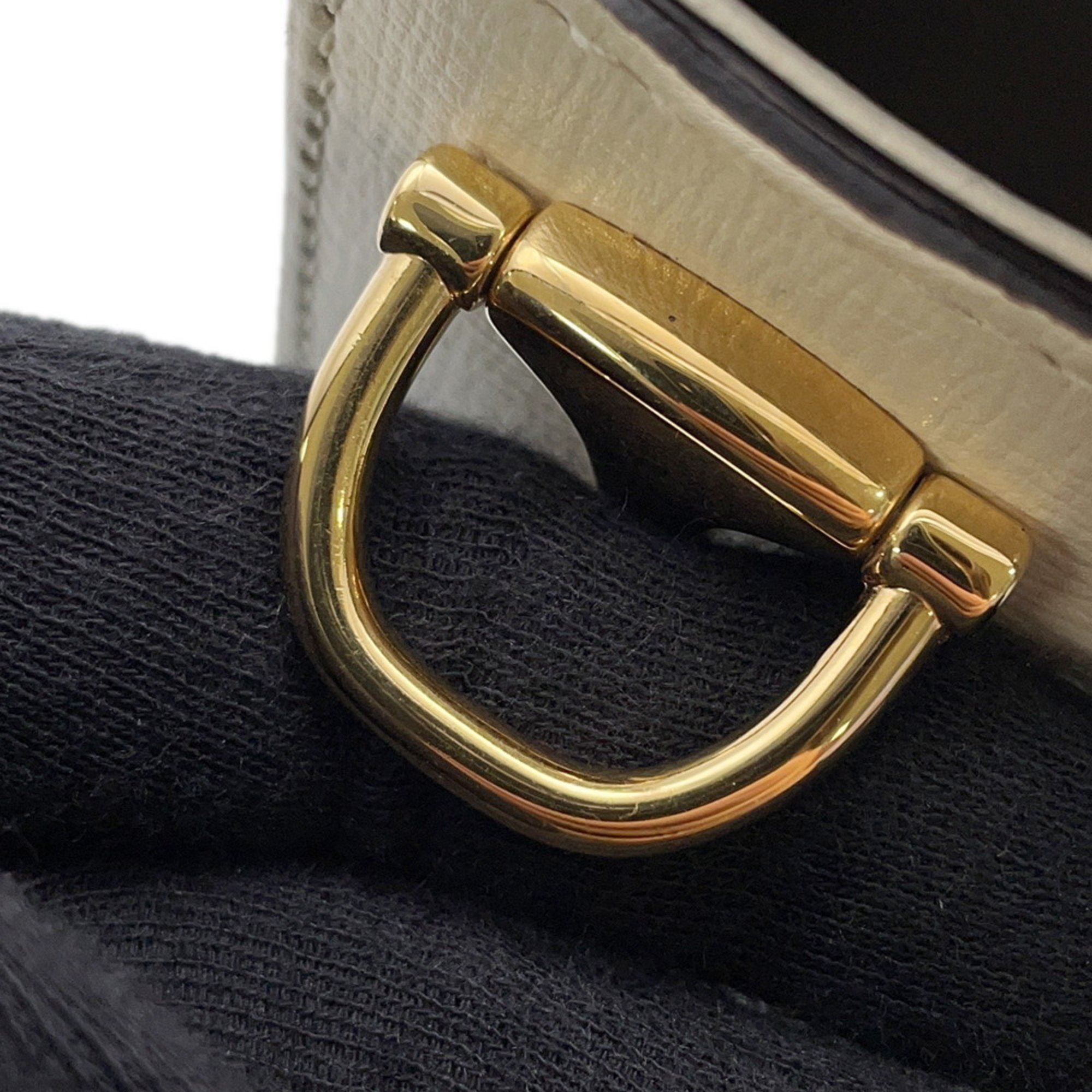 GCCI Horsebit GG Supreme Leather Shoulder Bag 658574 GUCCI White