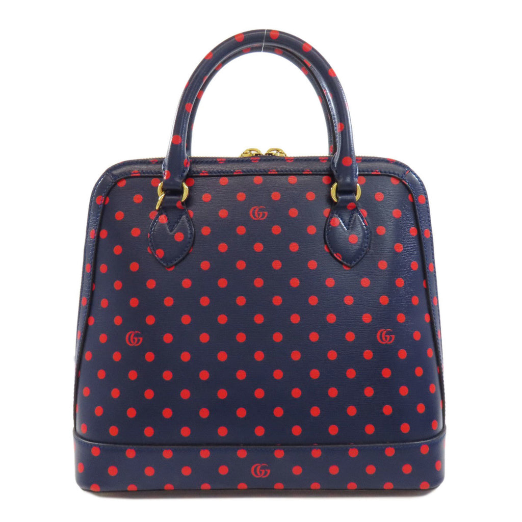 GCCI 620850 Horsebit Polka Dot Handbag Leather Women's GUCCI