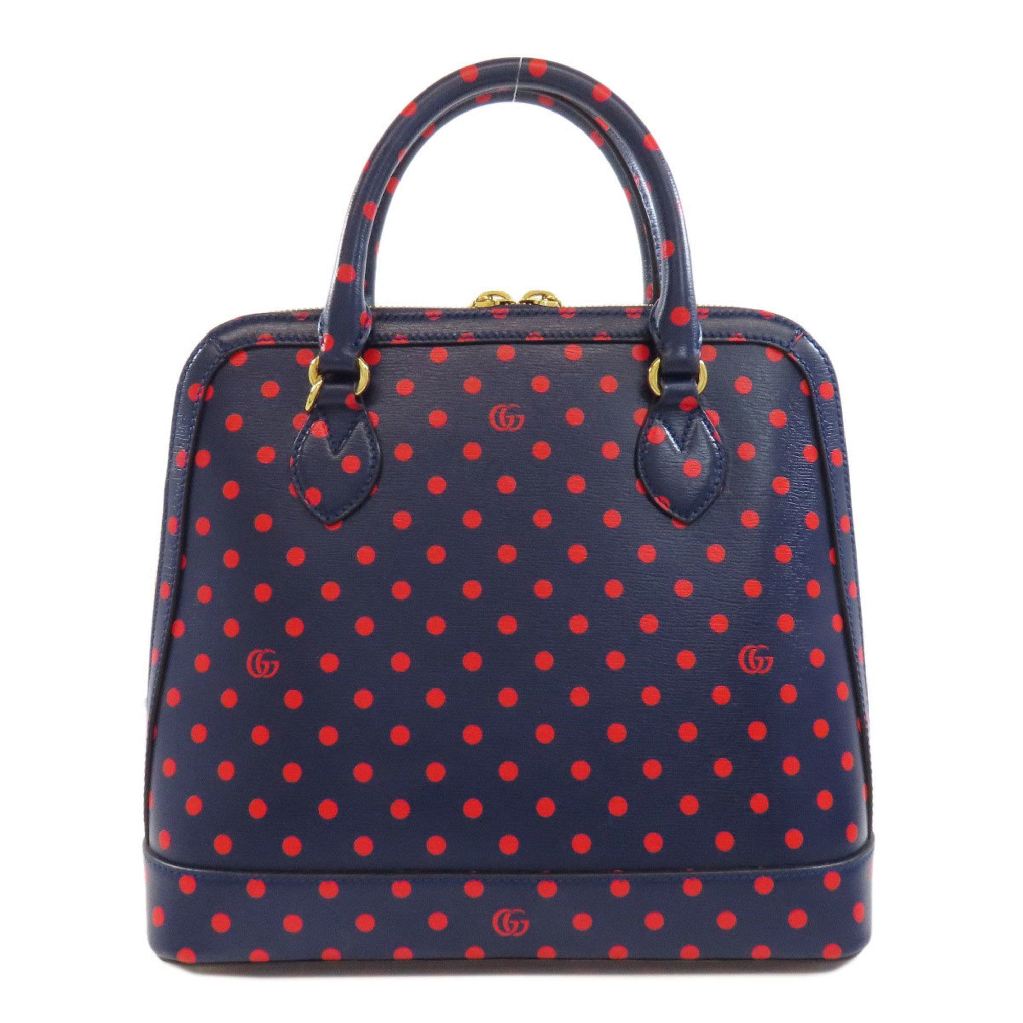 GCCI 620850 Horsebit Polka Dot Handbag Leather Women's GUCCI