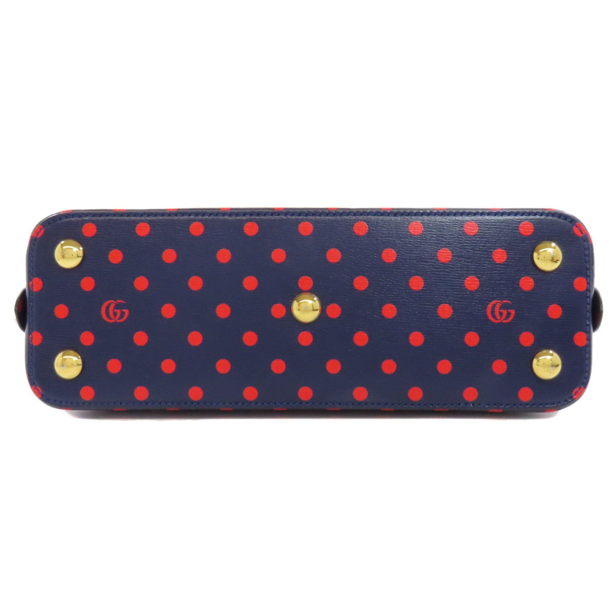 GCCI 620850 Horsebit Polka Dot Handbag Leather Women's GUCCI