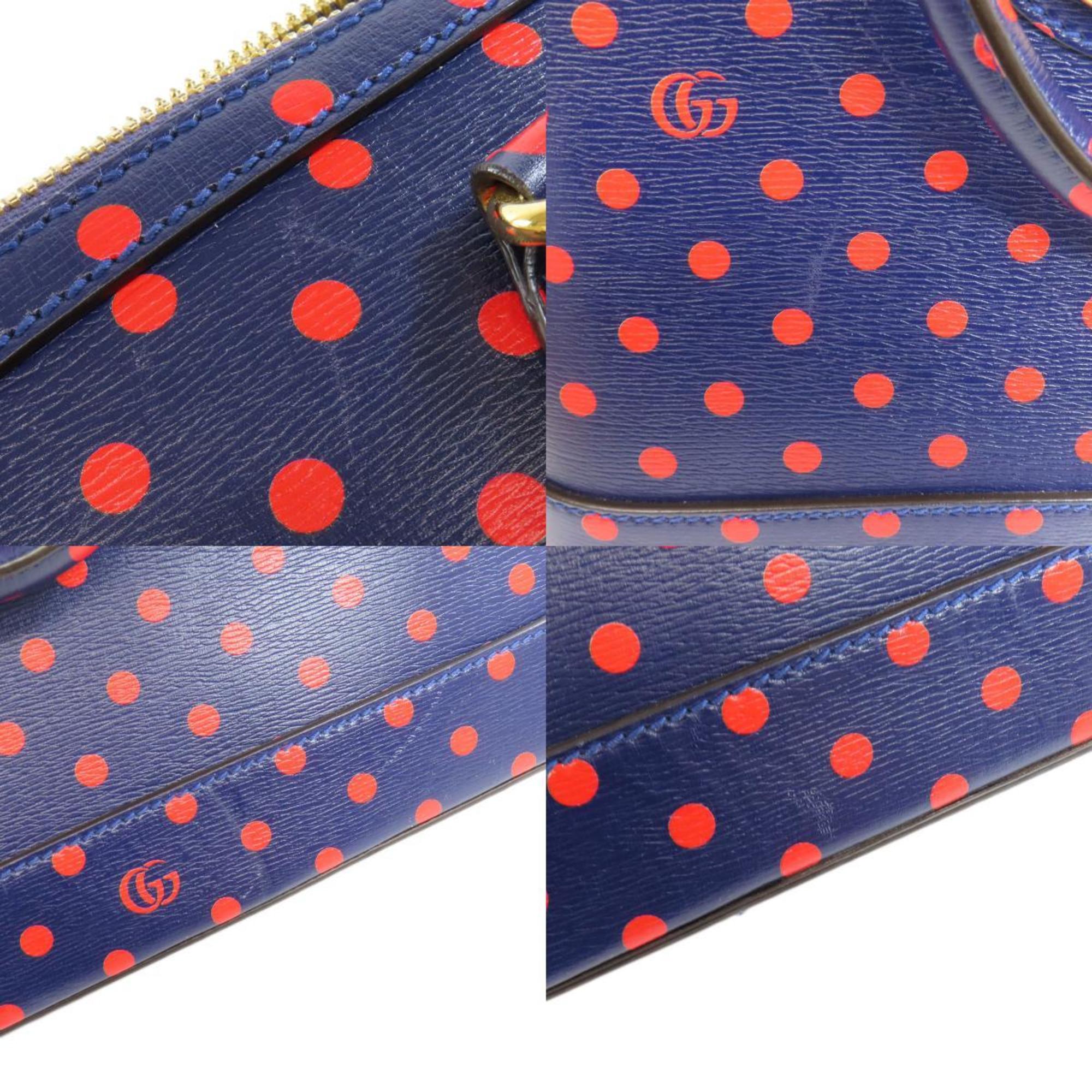 GCCI 620850 Horsebit Polka Dot Handbag Leather Women's GUCCI