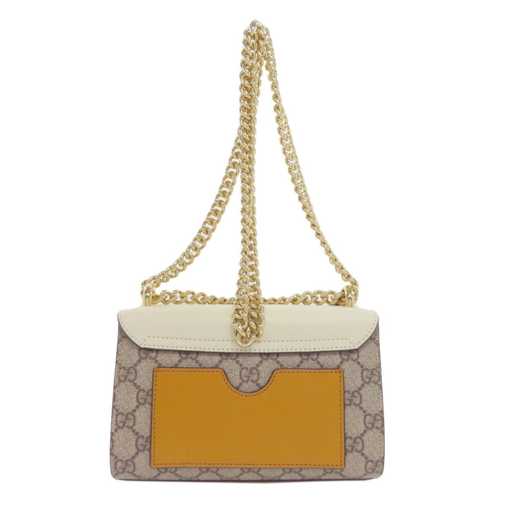 GCCI 409487 Small Padlock GG Supreme Shoulder Bag in PVC/Leather for Women