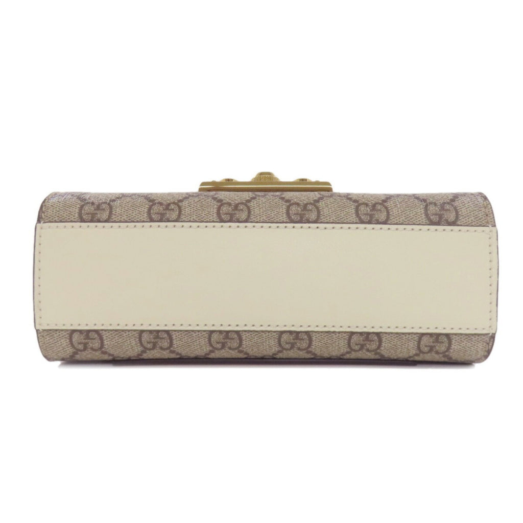 GCCI 409487 Small Padlock GG Supreme Shoulder Bag in PVC/Leather for Women