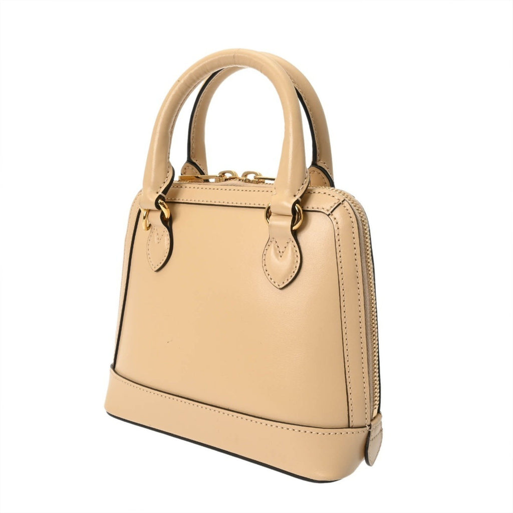 GCCI Mini Horsebit 1955 Top Handle Bag, Beige, 640716, Women's Calfskin Handbag, AB Grade, Pre-owned, Ginzo