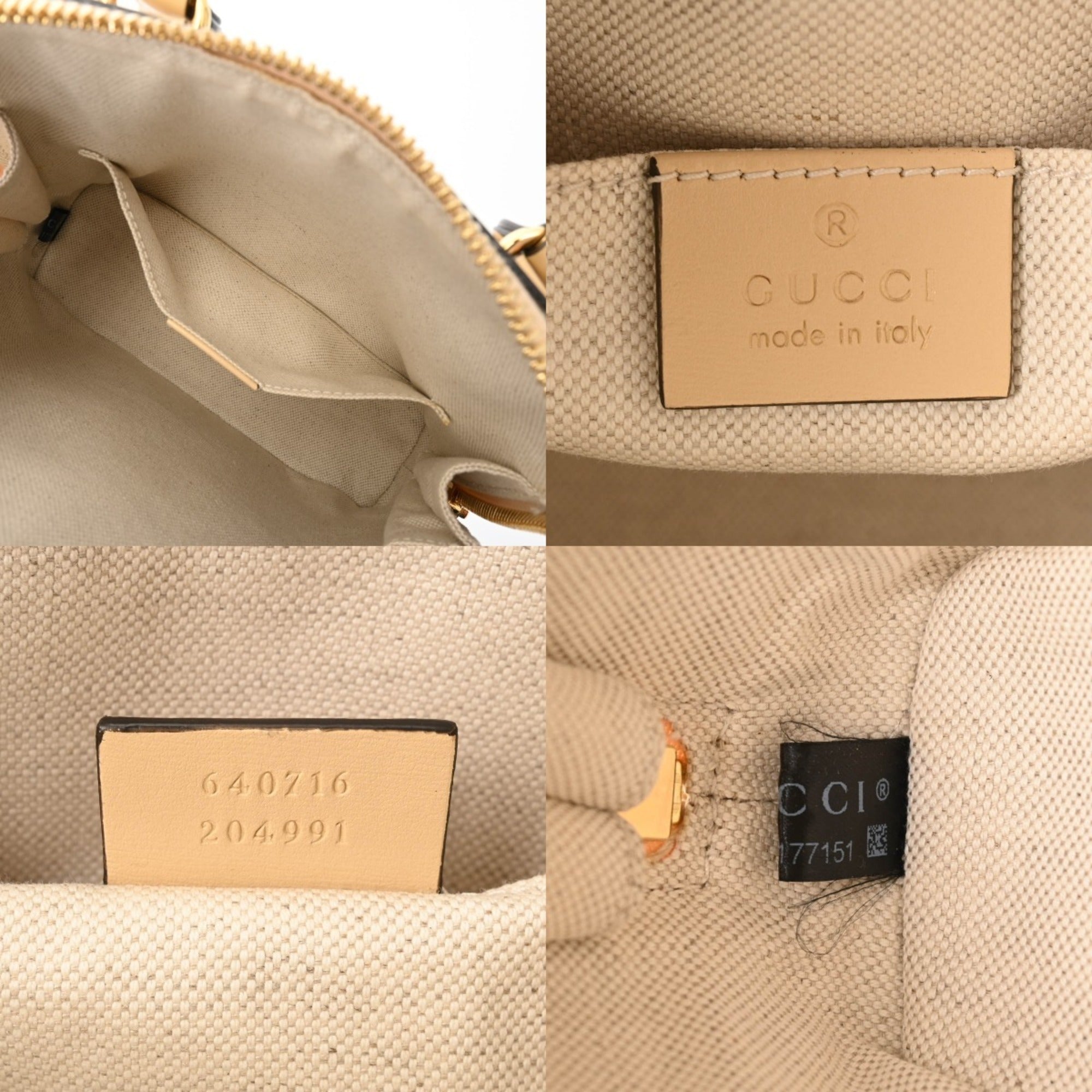 GCCI Mini Horsebit 1955 Top Handle Bag, Beige, 640716, Women's Calfskin Handbag, AB Grade, Pre-owned, Ginzo