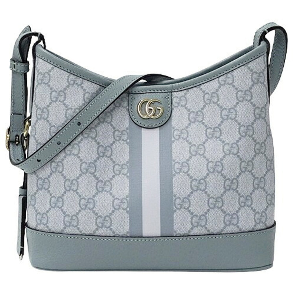 GCCI Women's Shoulder Bag Ophidia GG Supreme Dusty Blue 781402 Light