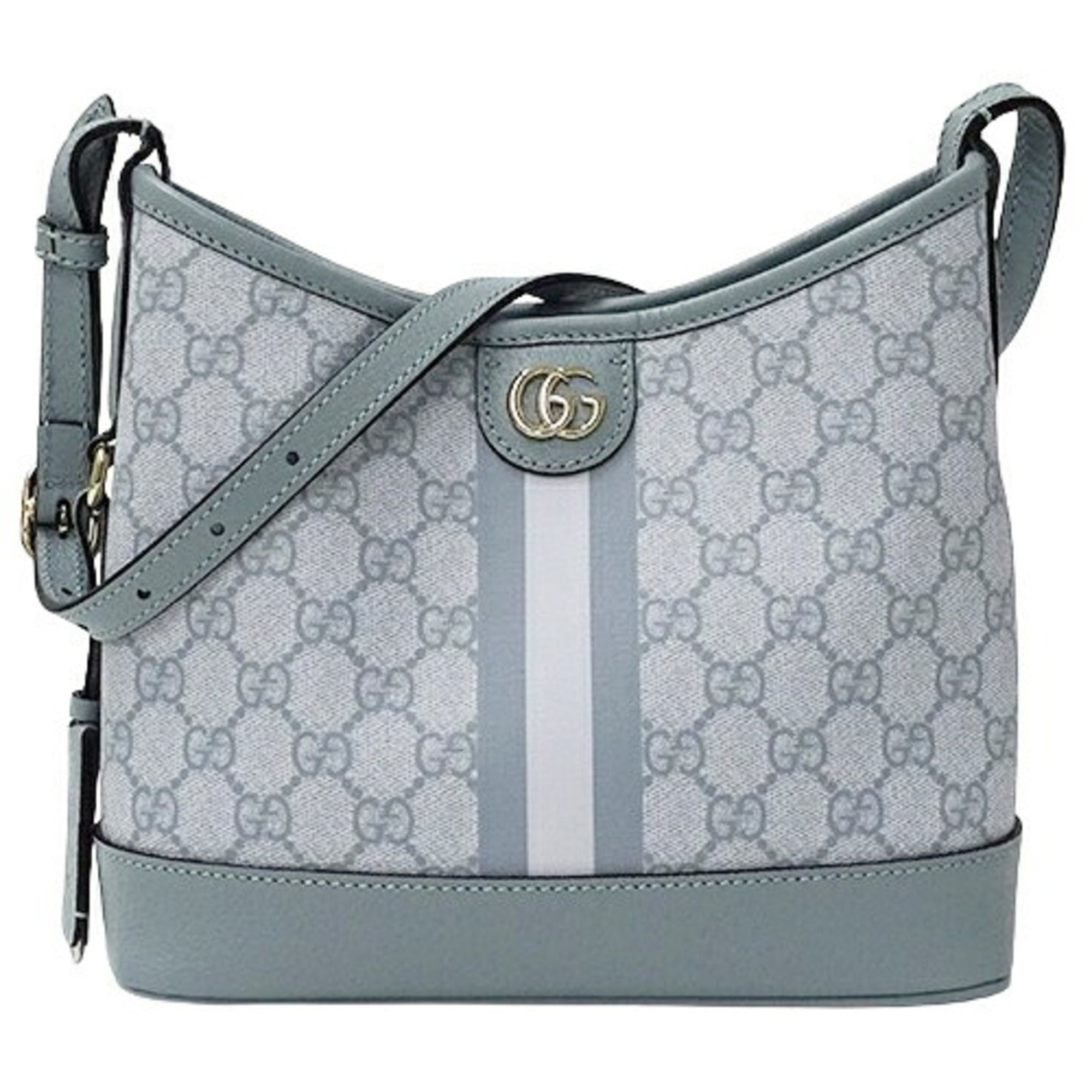 GCCI Women's Shoulder Bag Ophidia GG Supreme Dusty Blue 781402 Light