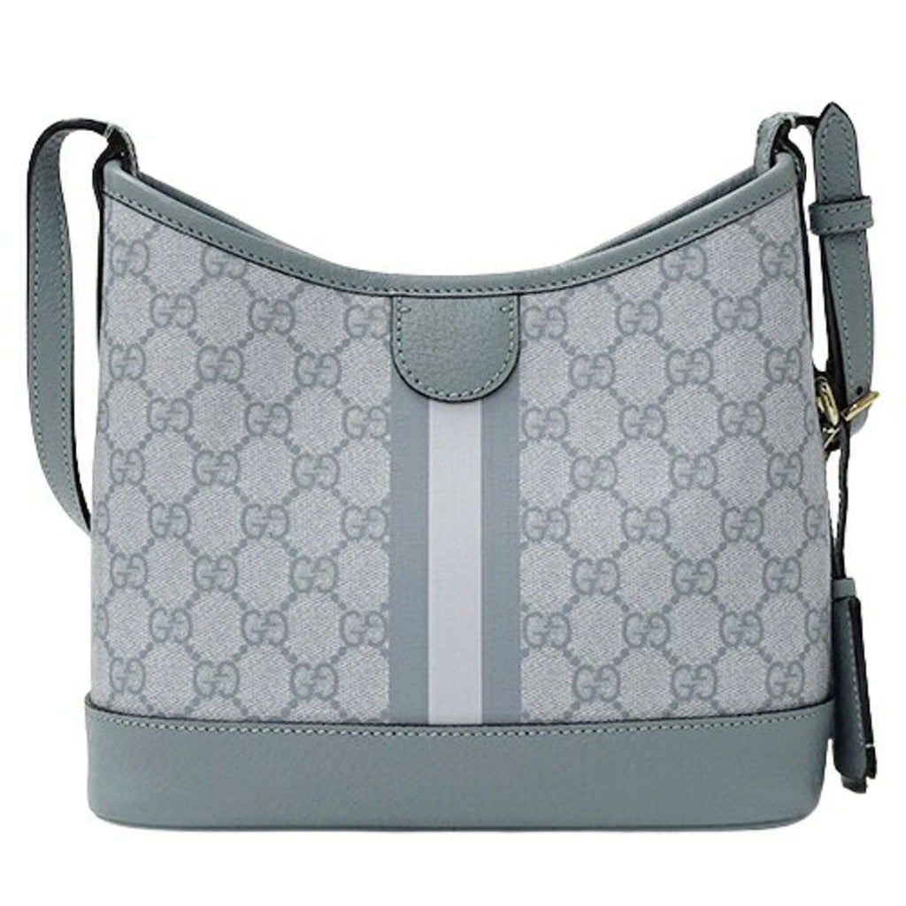 GCCI Women's Shoulder Bag Ophidia GG Supreme Dusty Blue 781402 Light
