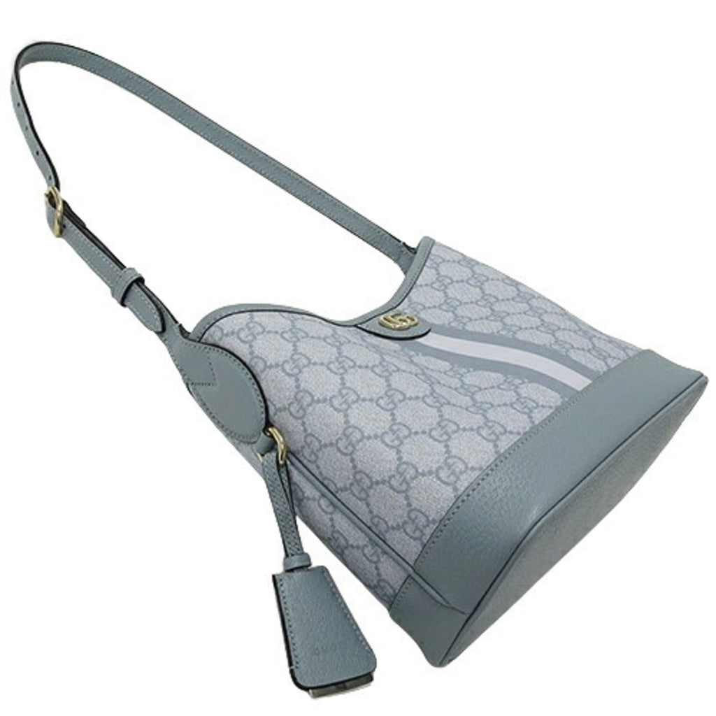 GCCI Women's Shoulder Bag Ophidia GG Supreme Dusty Blue 781402 Light