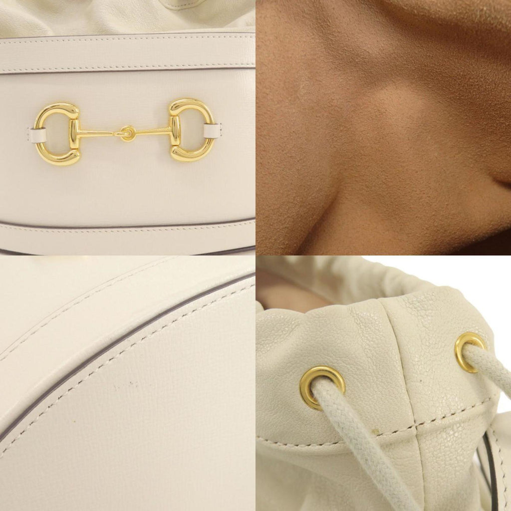 GCCI 602118 Horsebit Bucket Bag Tote Leather Women's GUCCI