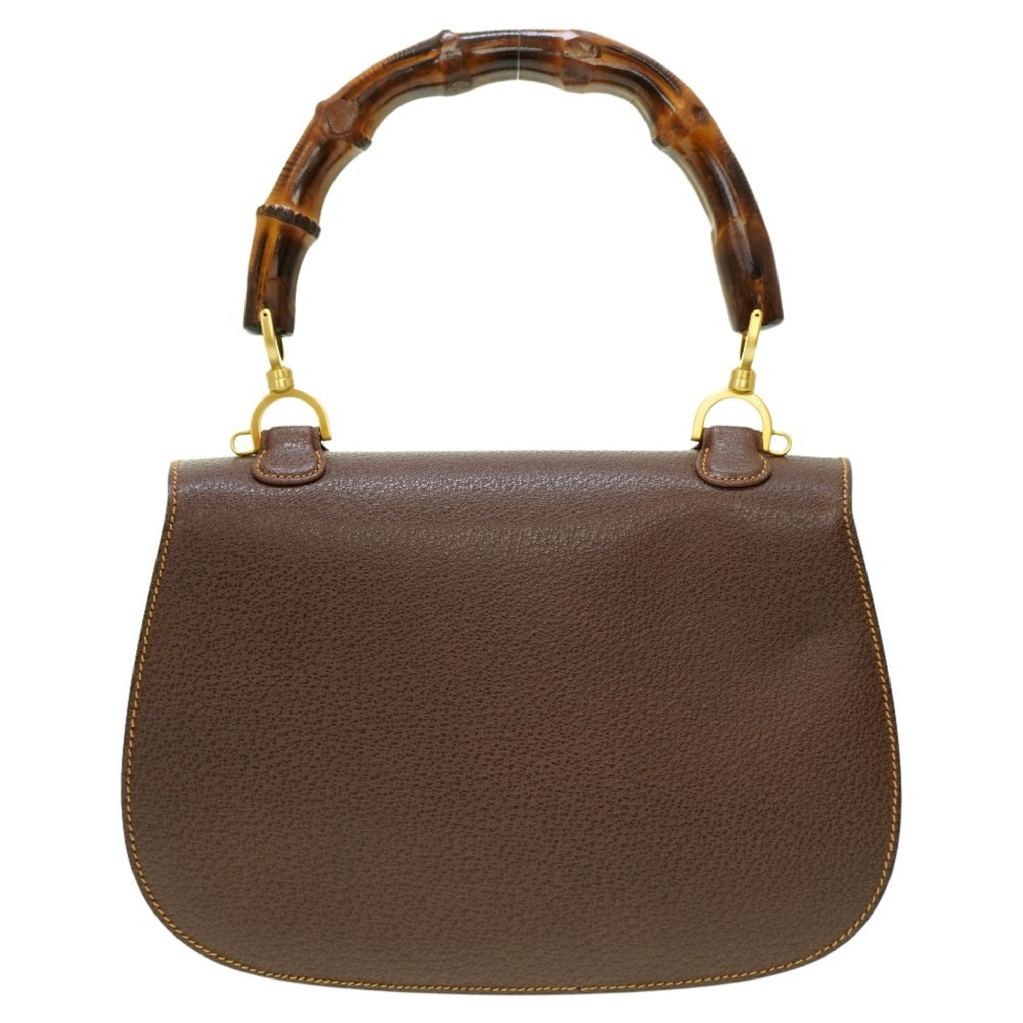 GCCI Bamboo Shoulder Handbag Leather Brown 0041GUCCI with shoulder strap 6B0041IEZ6