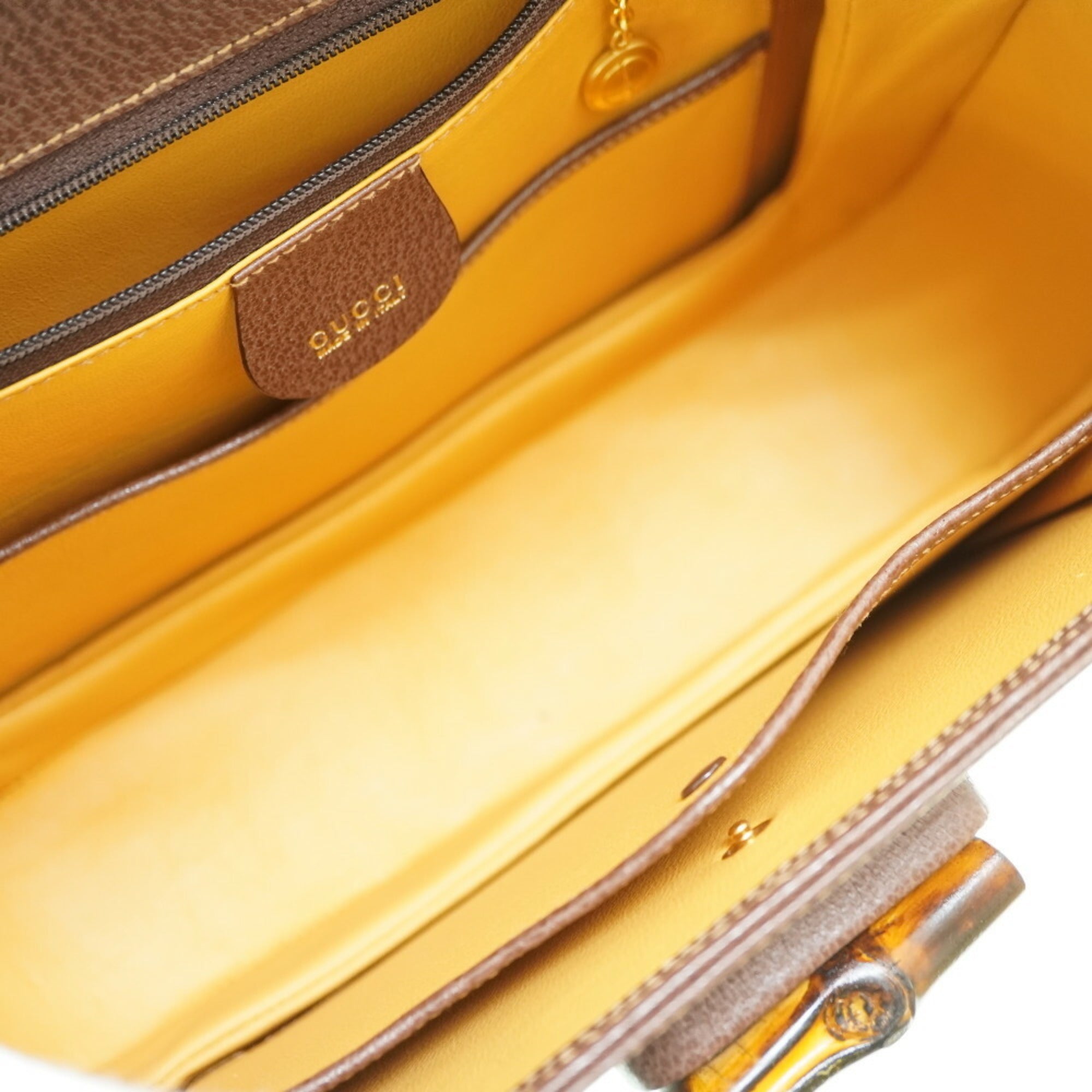 GCCI Bamboo Shoulder Handbag Leather Brown 0041GUCCI with shoulder strap 6B0041IEZ6