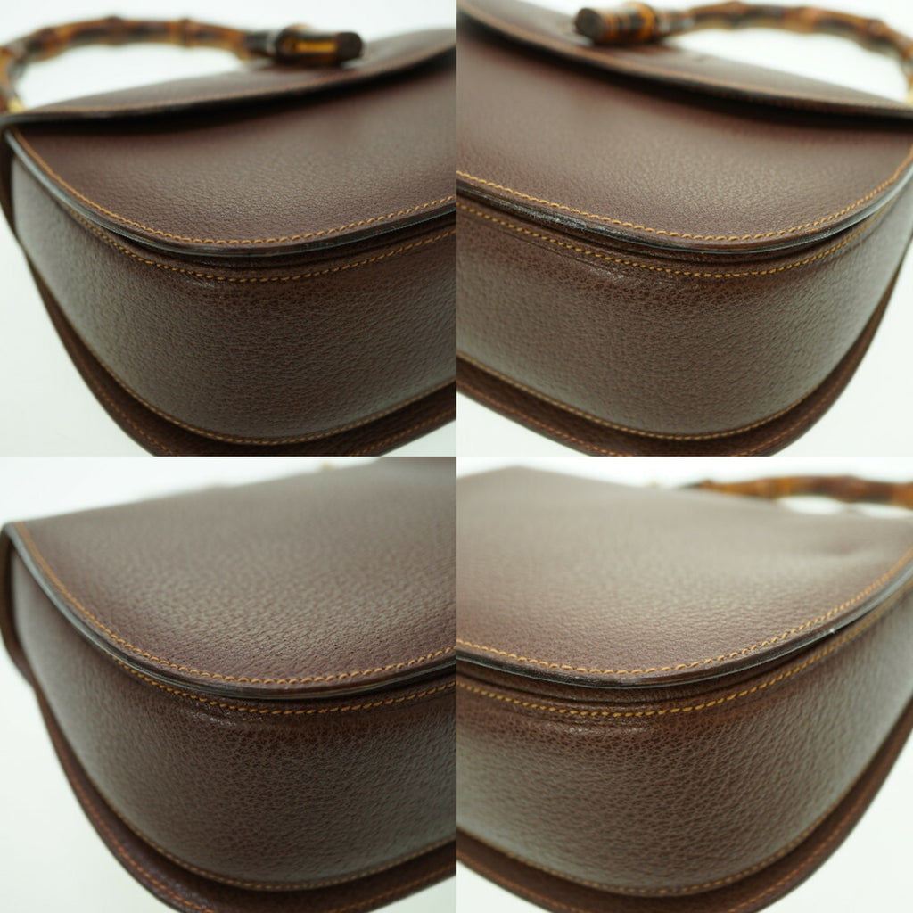 GCCI Bamboo Shoulder Handbag Leather Brown 0041GUCCI with shoulder strap 6B0041IEZ6