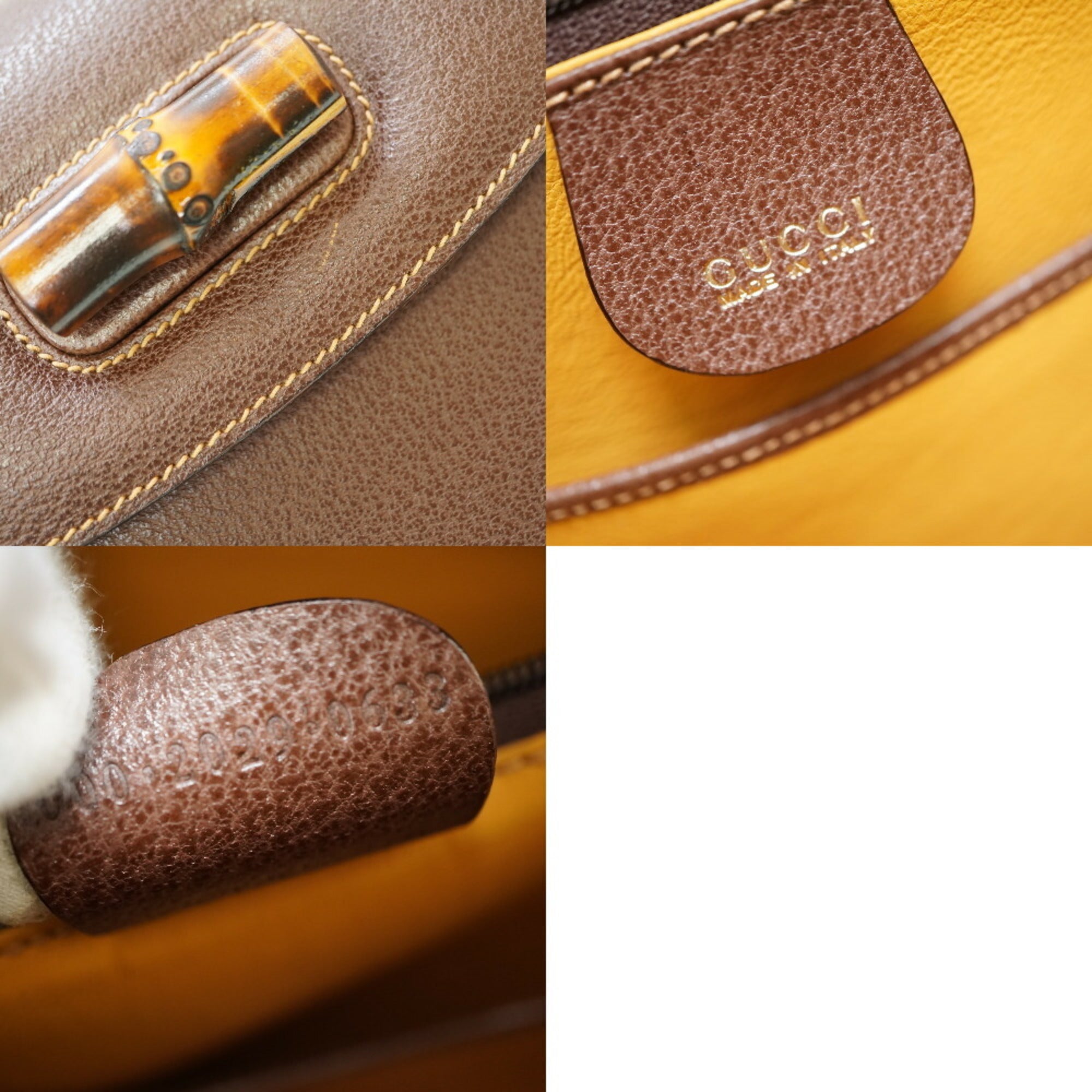 GCCI Bamboo Shoulder Handbag Leather Brown 0041GUCCI with shoulder strap 6B0041IEZ6
