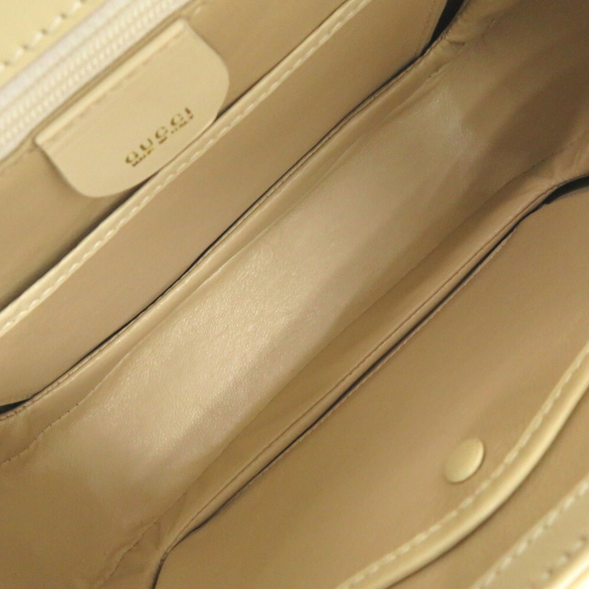 GCCI Bamboo 000 1364 0633 Leather White Handbag 0703GUCCI