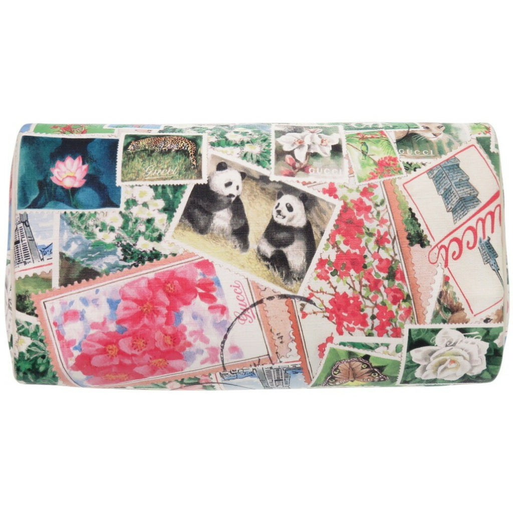 GCCI Like new Gucci TAIPEI Limited Edition 101 310085 white leather Boston bag (0173GUCCI)