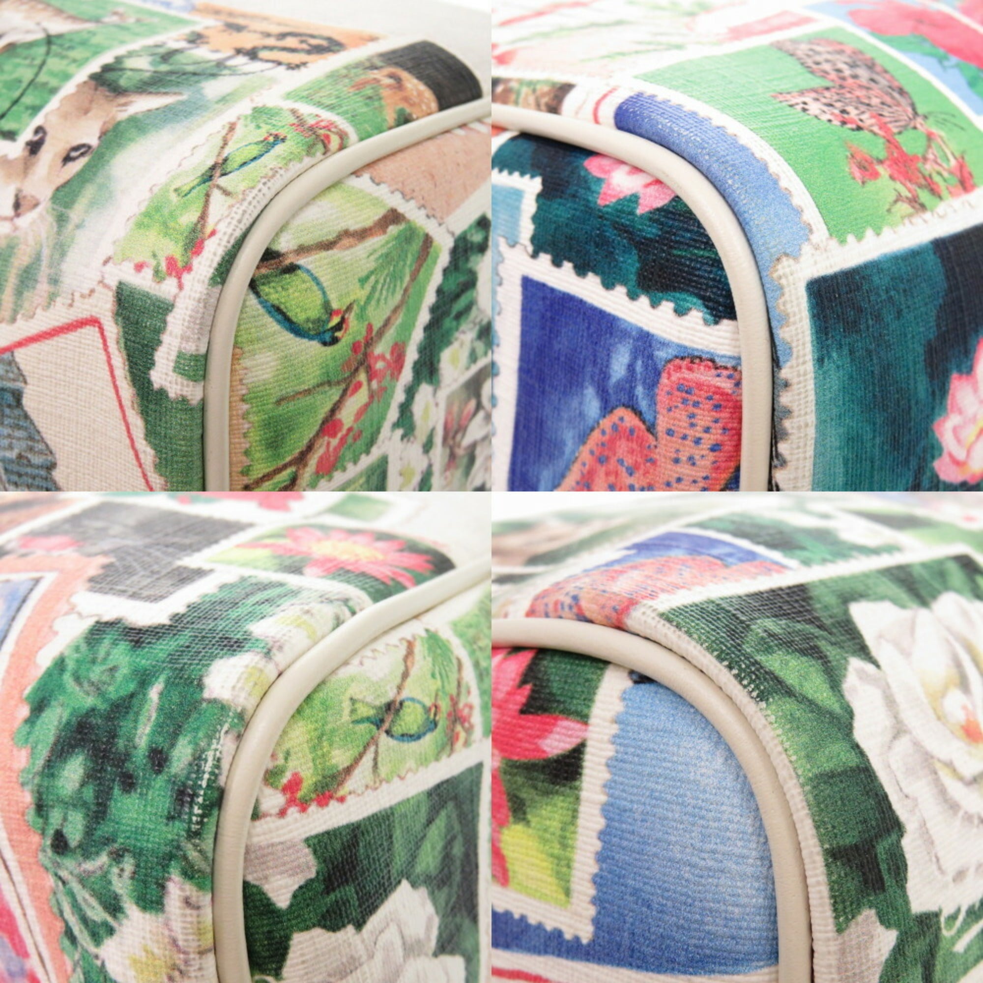 GCCI Like new Gucci TAIPEI Limited Edition 101 310085 white leather Boston bag (0173GUCCI)