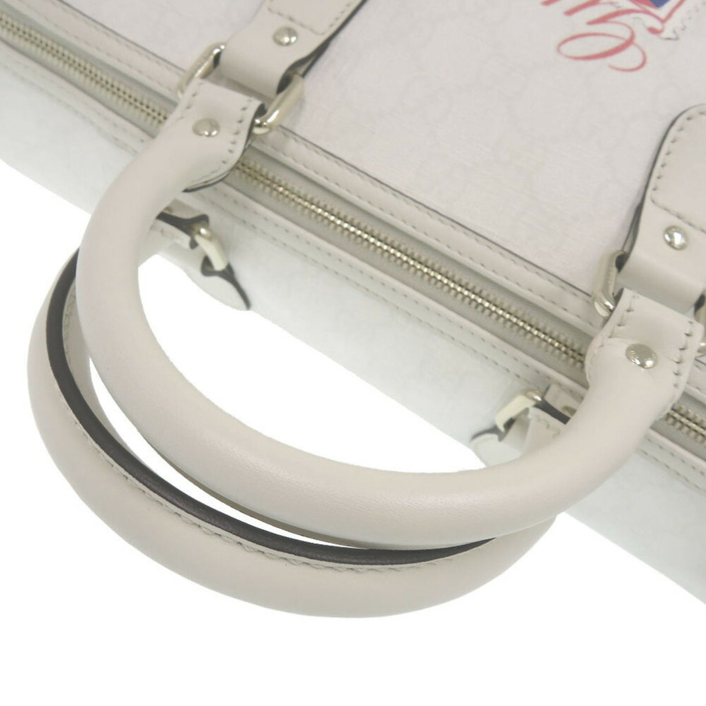 GCCI Like new Gucci TAIPEI Limited Edition 101 310085 white leather Boston bag (0173GUCCI)