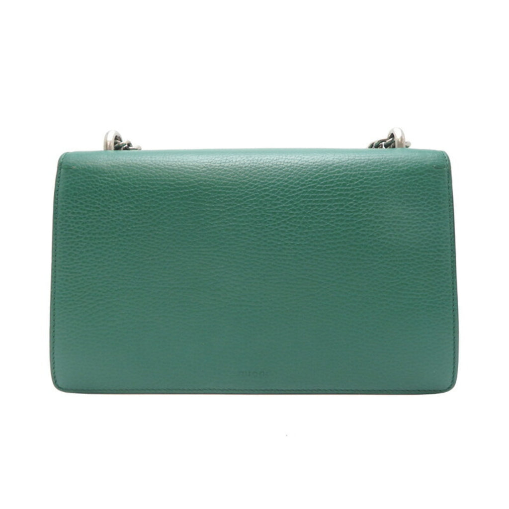 GCCI Dionysus Chain Shoulder Bag 400249 in Green Leather