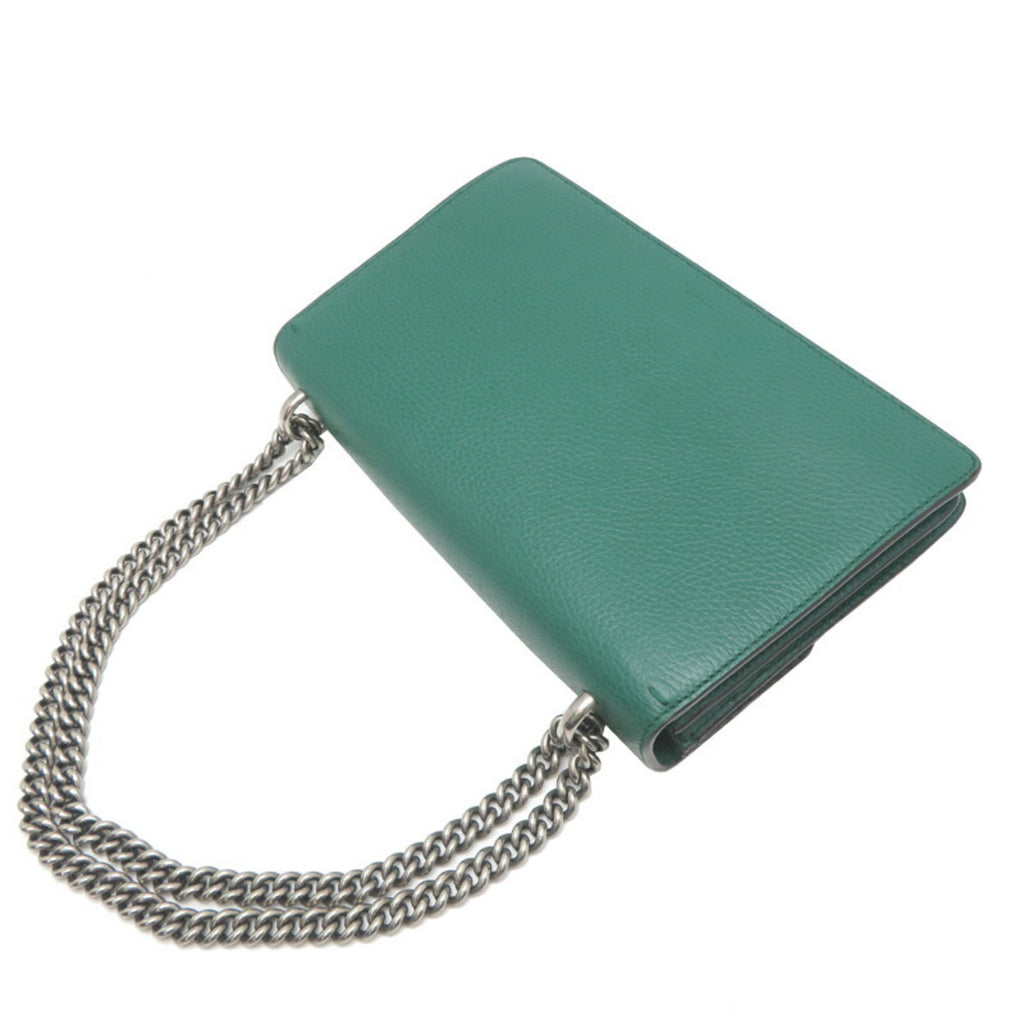 GCCI Dionysus Chain Shoulder Bag 400249 in Green Leather