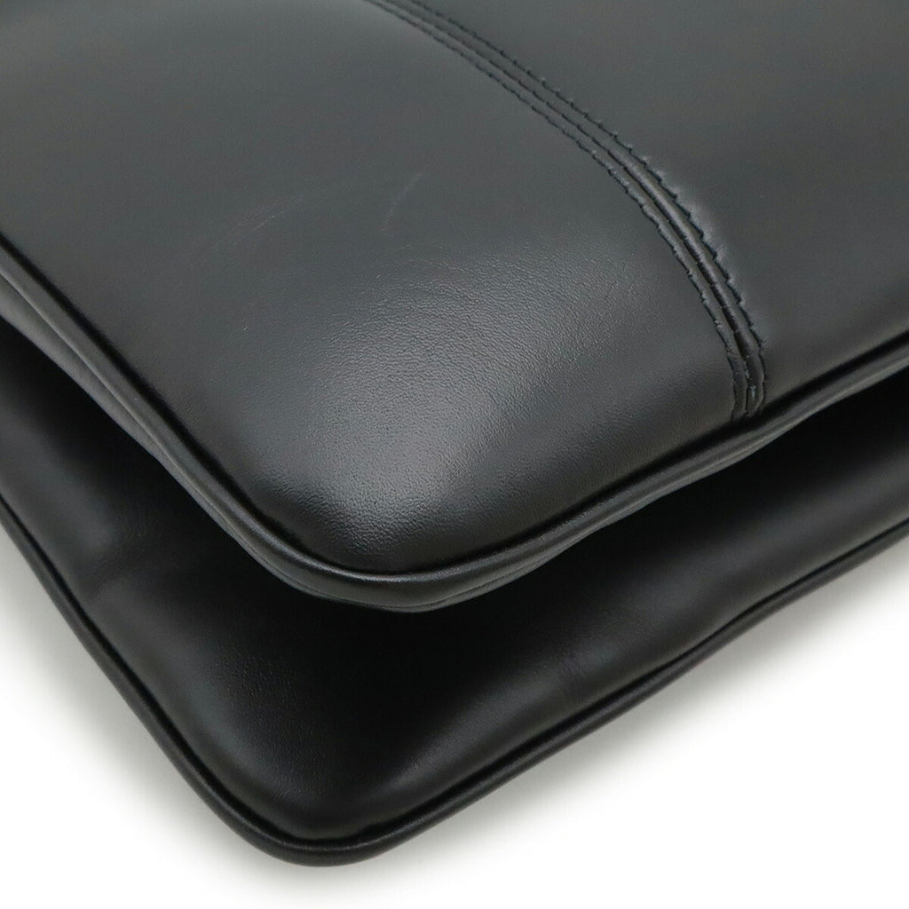 GCCI Petit GG Tote Bag, Shoulder Handbag, Leather, Black, 745911