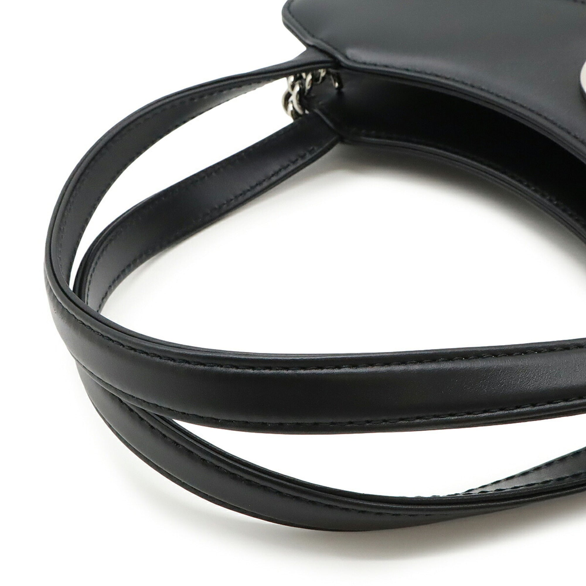 GCCI Petit GG Tote Bag, Shoulder Handbag, Leather, Black, 745911