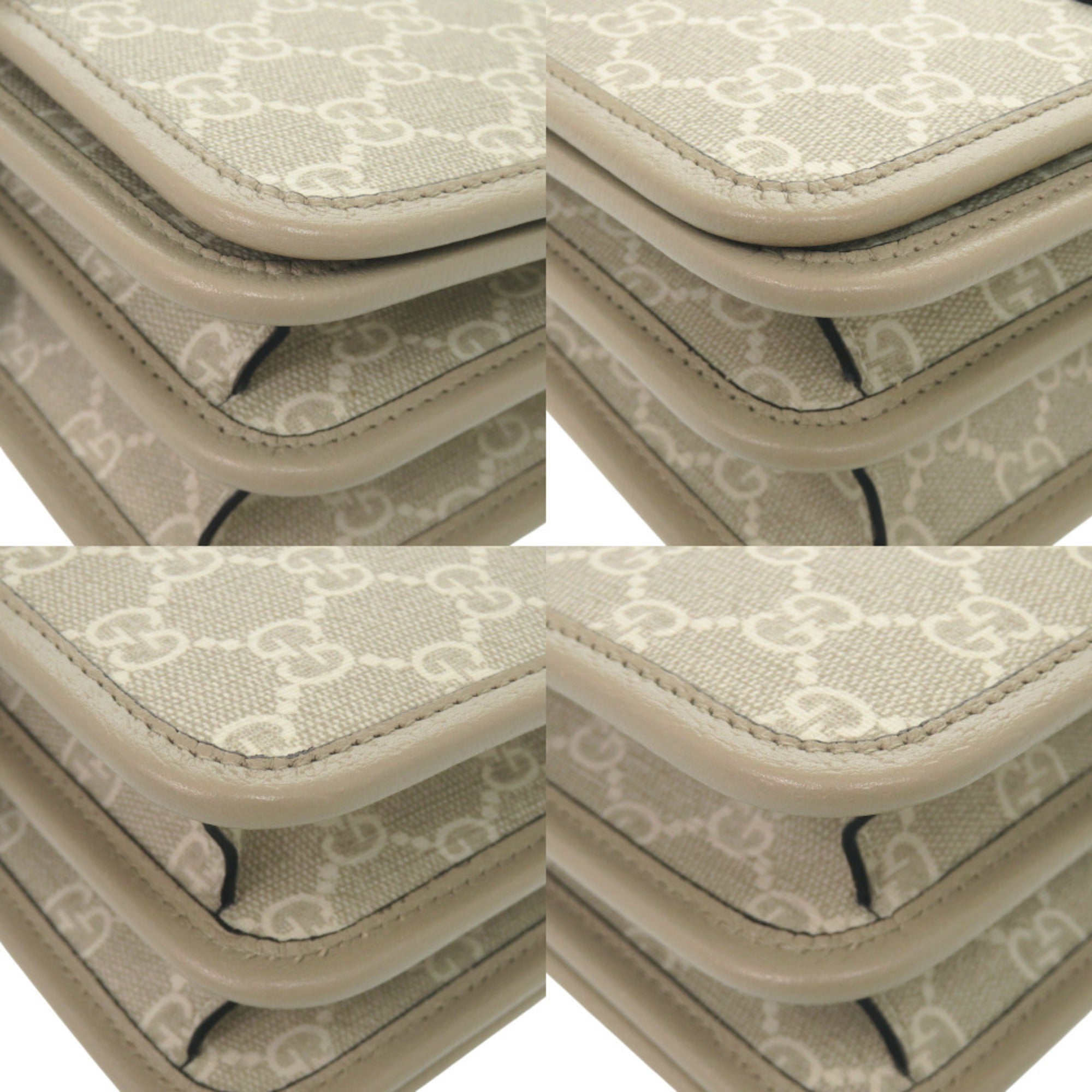 GCCI Like new Gucci Interlocking G 671620 GG Supreme Canvas Beige Shoulder Bag 1188 GUCCI