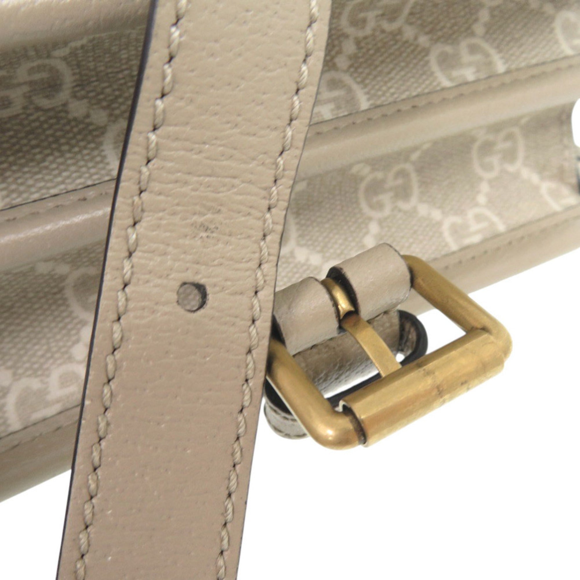 GCCI Like new Gucci Interlocking G 671620 GG Supreme Canvas Beige Shoulder Bag 1188 GUCCI