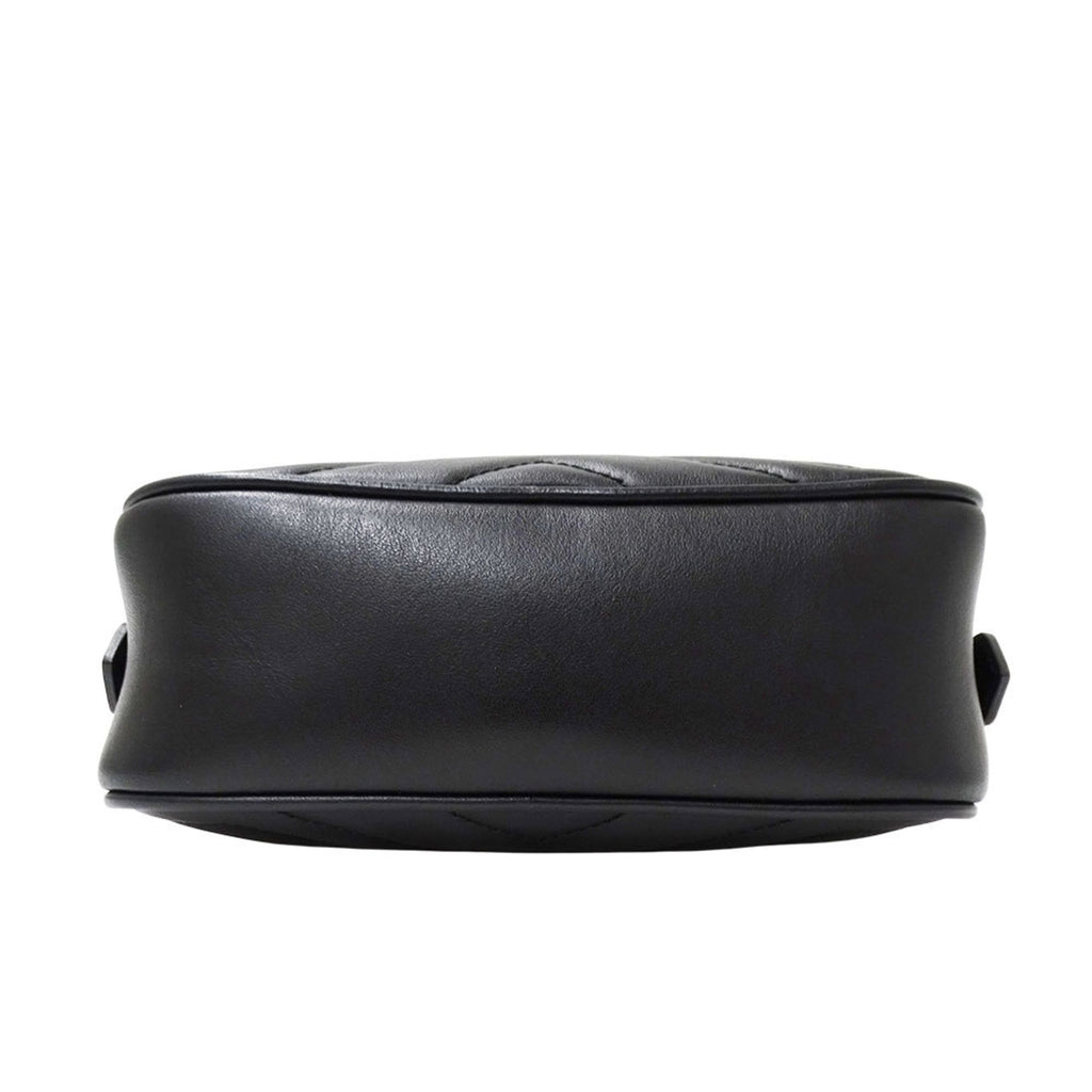 GCCI GG Marmont Mini Camera Bag in Black, 448065, Women's Leather Shoulder with Quilted Logo and Crossbody Design