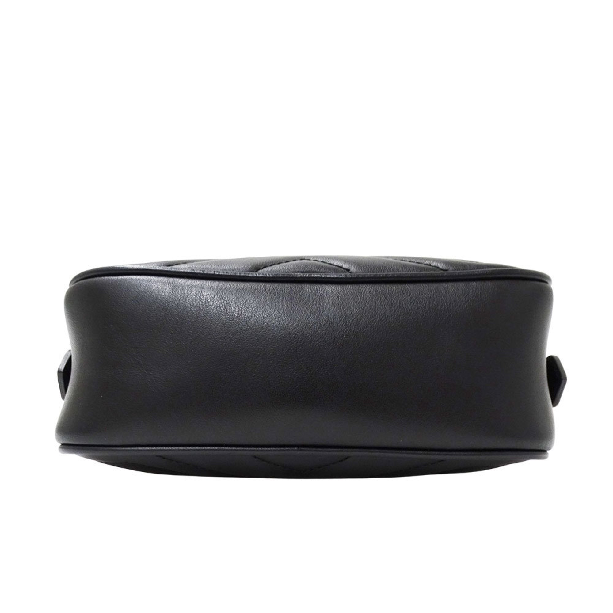 GCCI GG Marmont Mini Camera Bag in Black, 448065, Women's Leather Shoulder with Quilted Logo and Crossbody Design