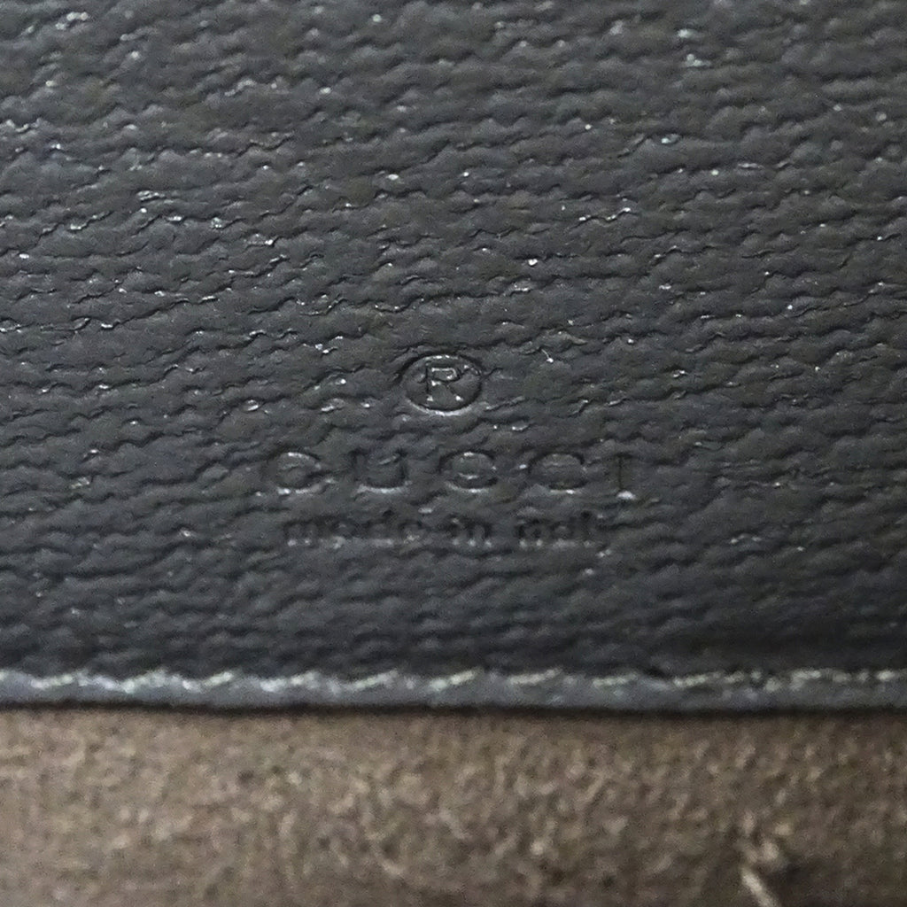 GCCI  Men's Shoulder Bag with Cutout Interlocking G GG Supreme Design in Black and Gray (725341) - Small Mini Bag, Crossbody