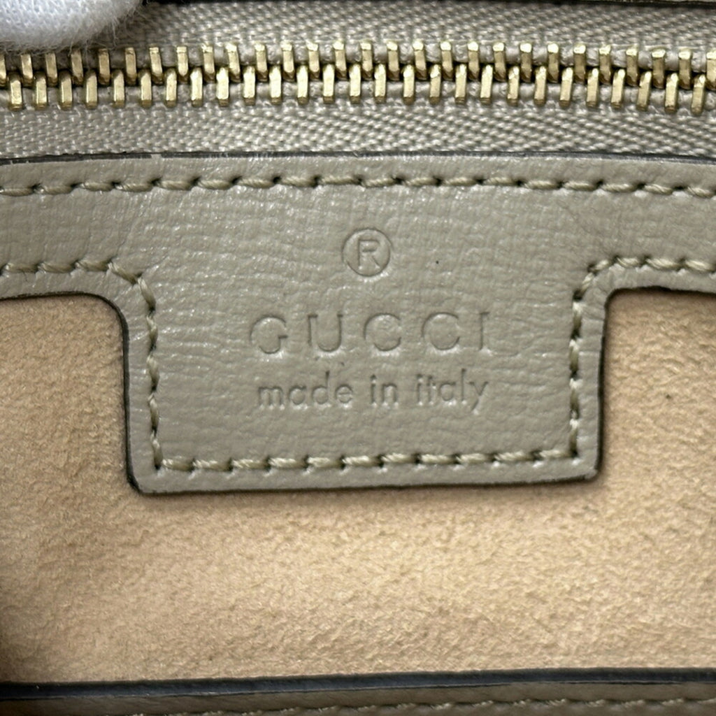 GCCI Horsebit Shoulder Bag in Beige and Gold Leather (645454) for Women, Japan Exclusive