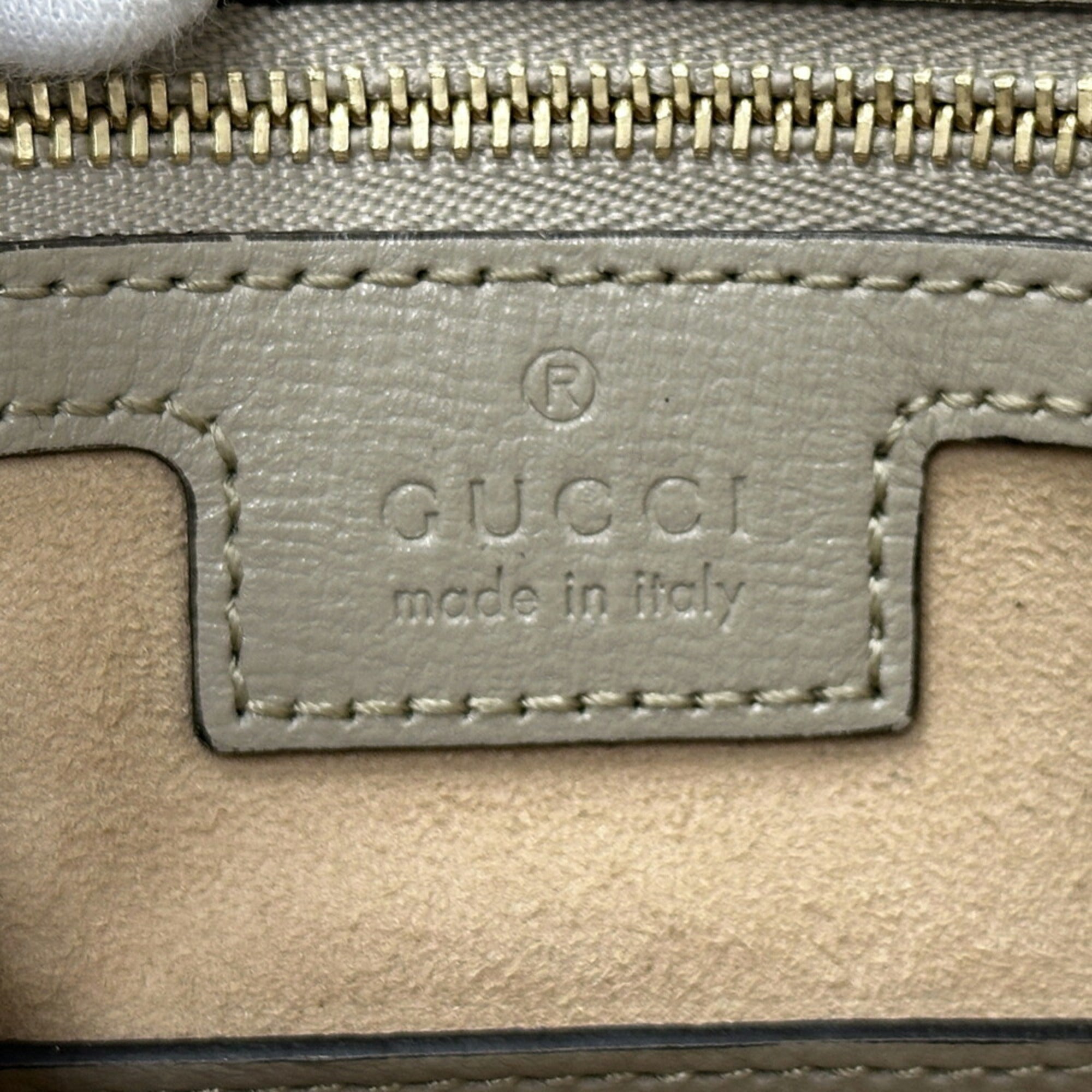 GCCI Horsebit Shoulder Bag in Beige and Gold Leather (645454) for Women, Japan Exclusive