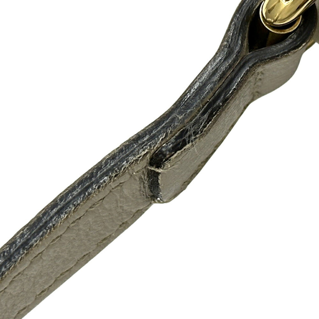 GCCI Horsebit Shoulder Bag in Beige and Gold Leather (645454) for Women, Japan Exclusive