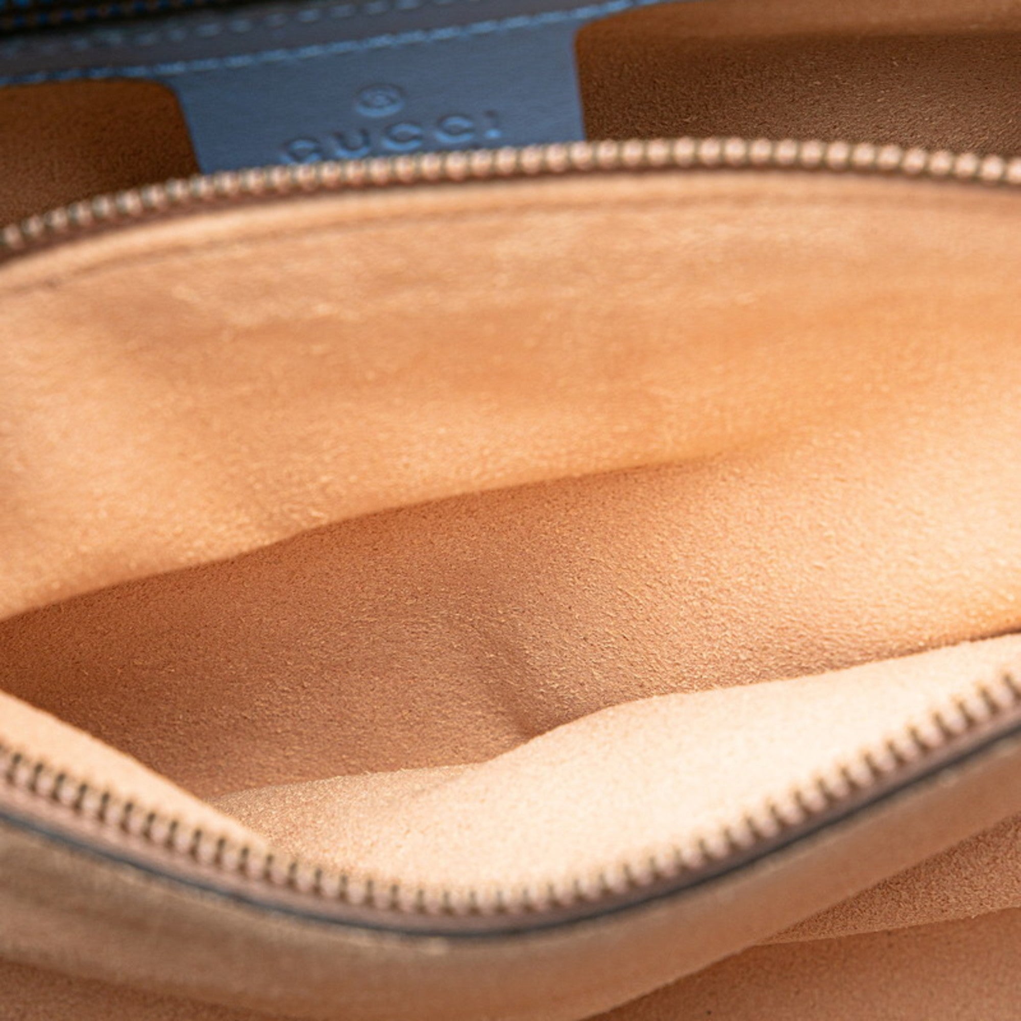 GCCI GG Marmont 2-Way Handbag/Shoulder Bag 448054 Blue Leather Women's GUCCI