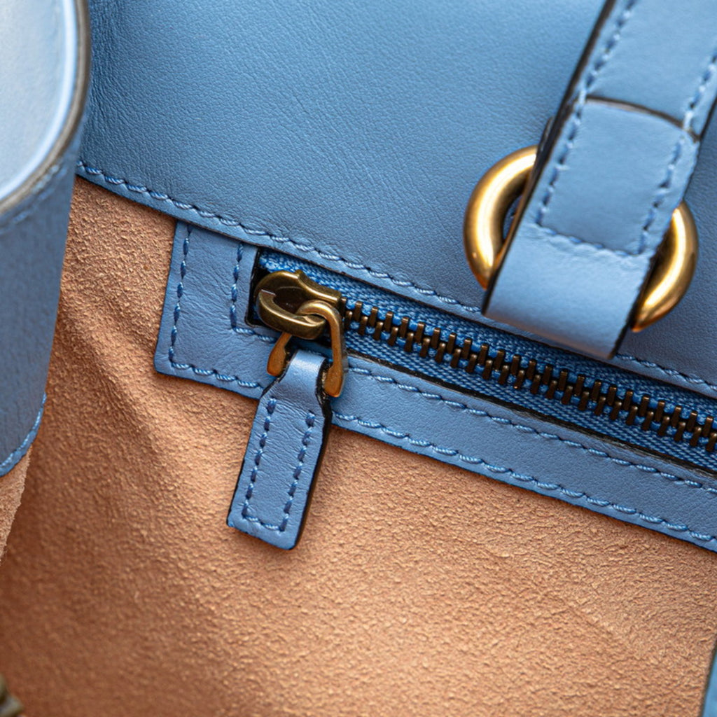 GCCI GG Marmont 2-Way Handbag/Shoulder Bag 448054 Blue Leather Women's GUCCI