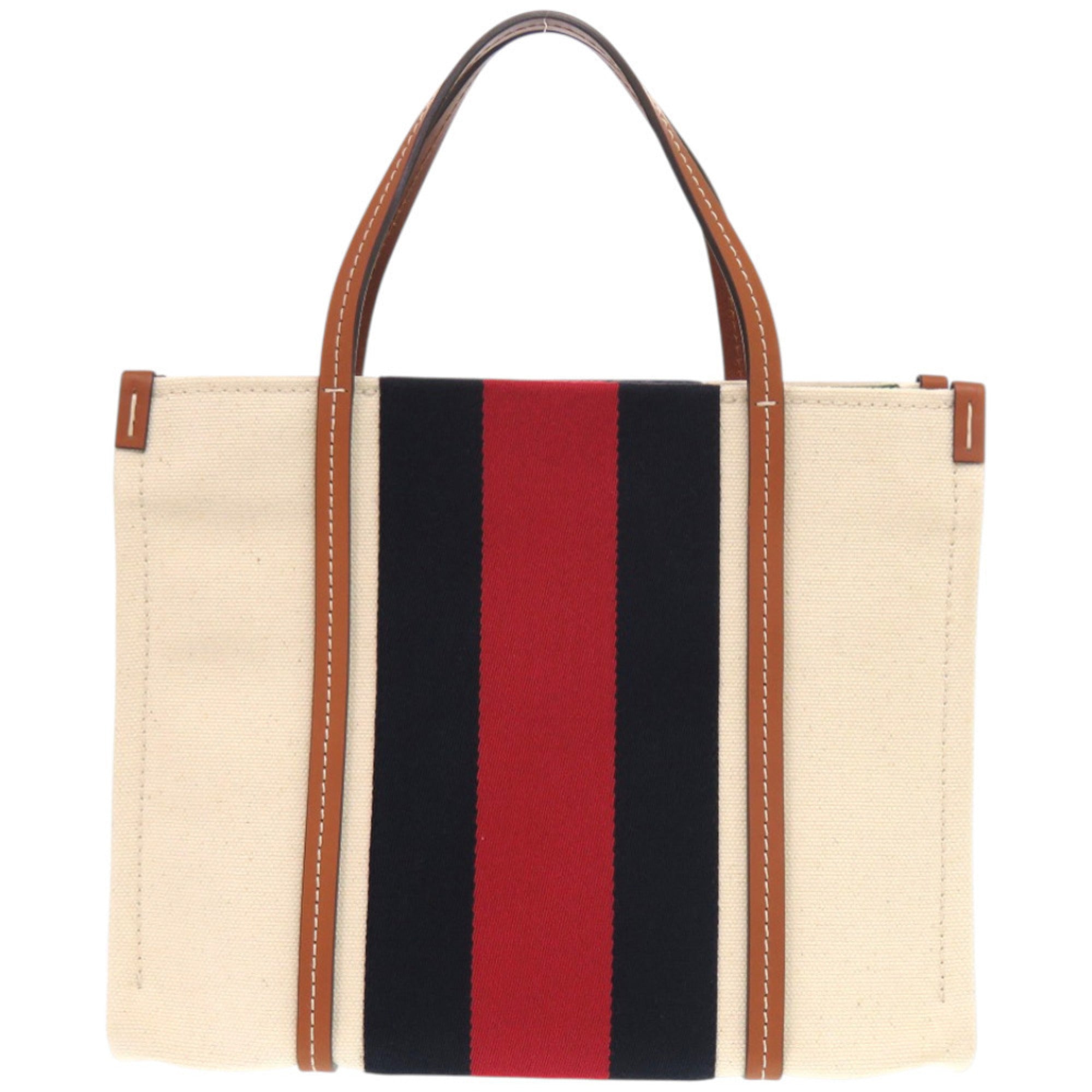 GCCI Like new Gucci 2-way Sherry Line Interlocking G Patch Canvas White Tote Bag 727728 0254 GUCCI