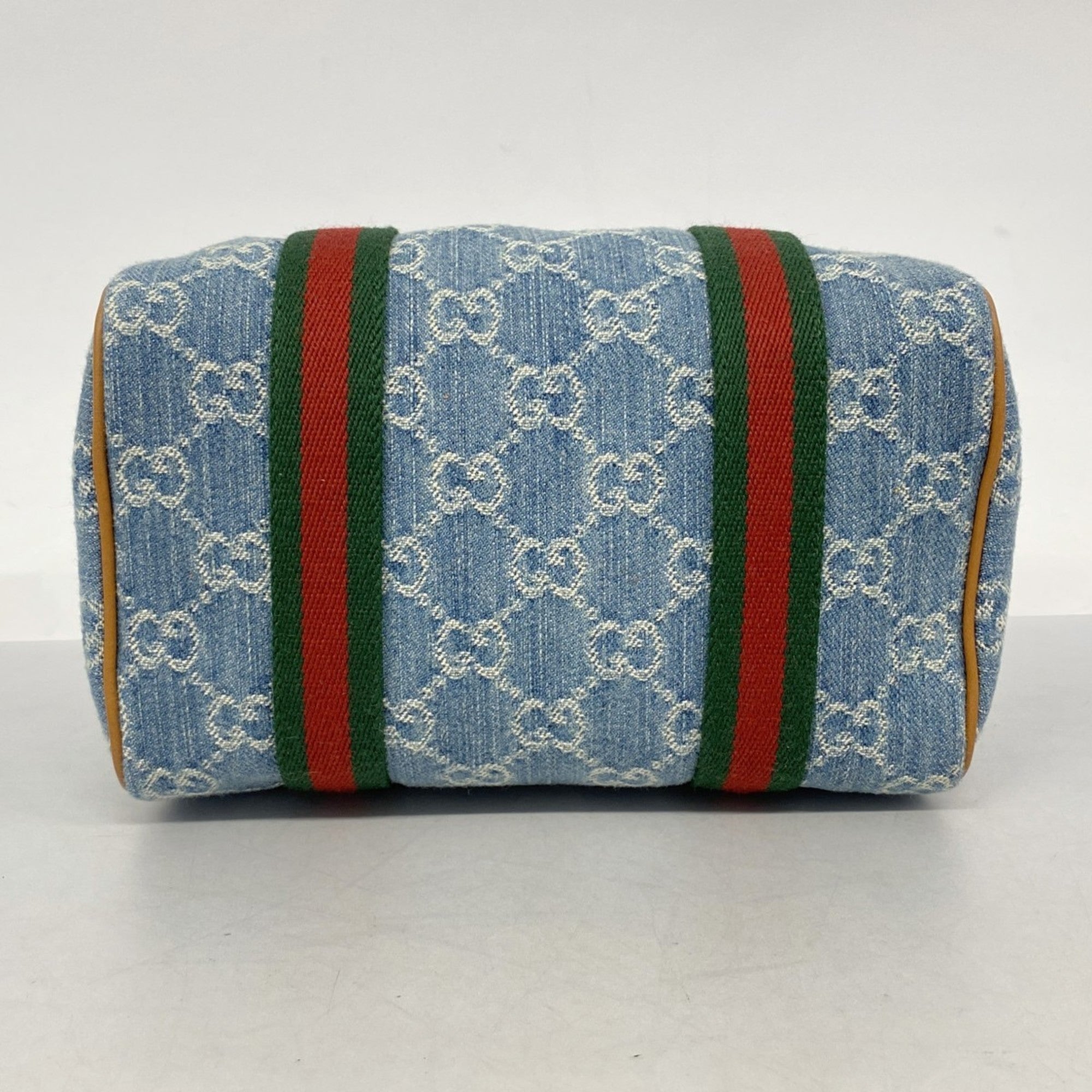 GCCI  Ophidia Mini GG Handbag 859975 Denim Blue Champagne 2-Way Bag for Women