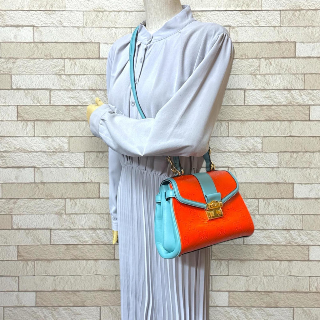 GCCI Small Shoulder Bag Leather 675791 Orange Women's GUCCI