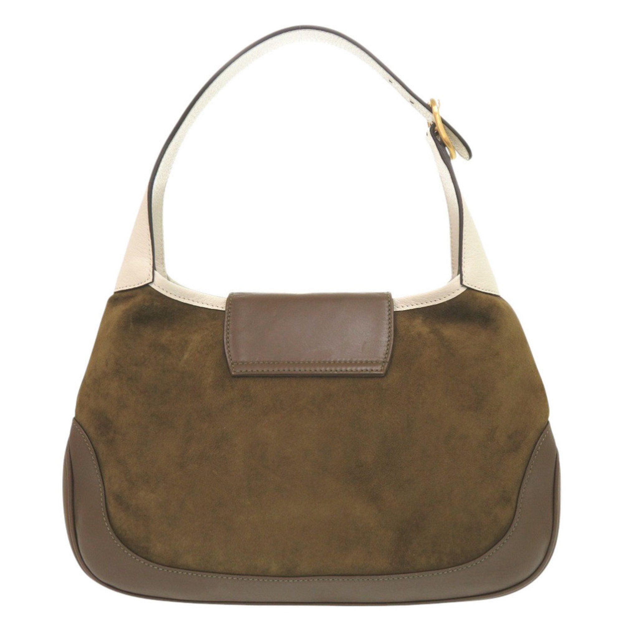 GCCI Like new Gucci Vault Vintage Jackie suede leather brown and khaki shoulder bag 1220 GUCCI