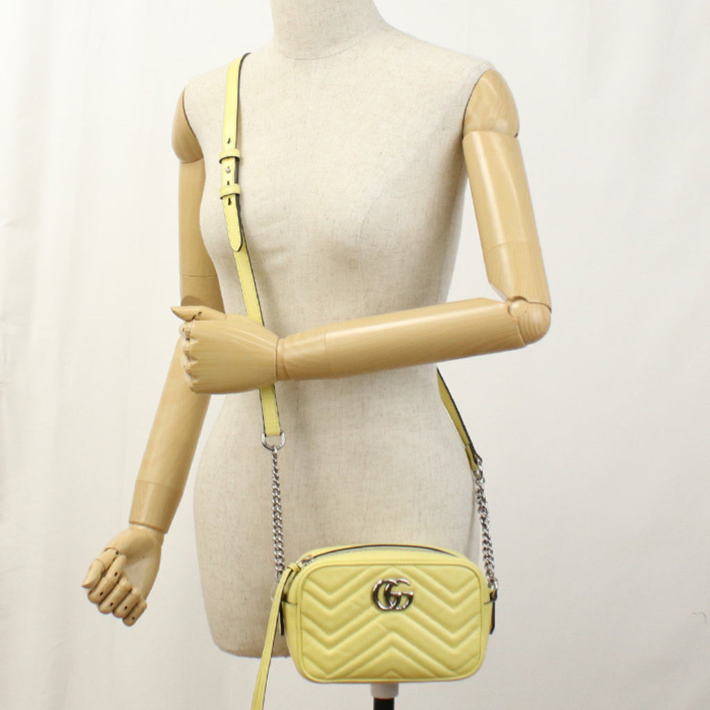 GCCI GG Marmont Shoulder Bag GU93319 634936 Mini Camera Women's Yellow