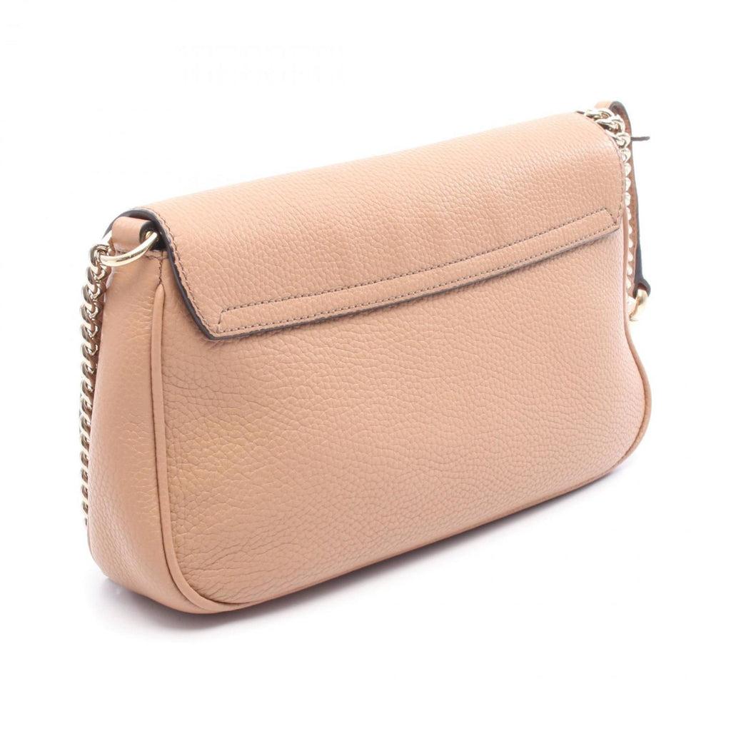 GCCI Soho Interlocking G Shoulder Bag, Leather, Women's, Brown, 536224