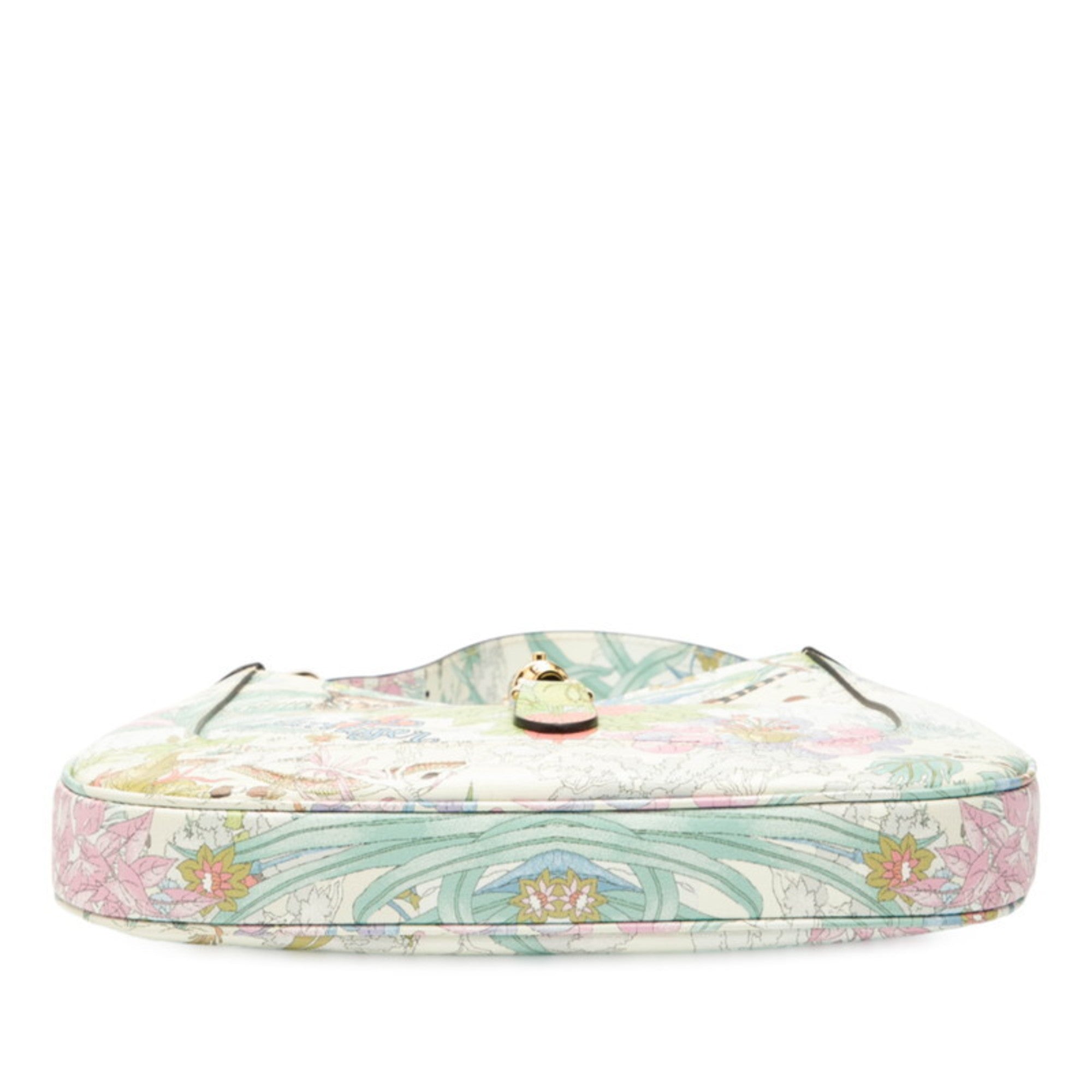 GCCI Jackie 1961 Tiger Motif Handbag/Shoulder Bag 636709 White/Multicolor Leather Women's GUCCI